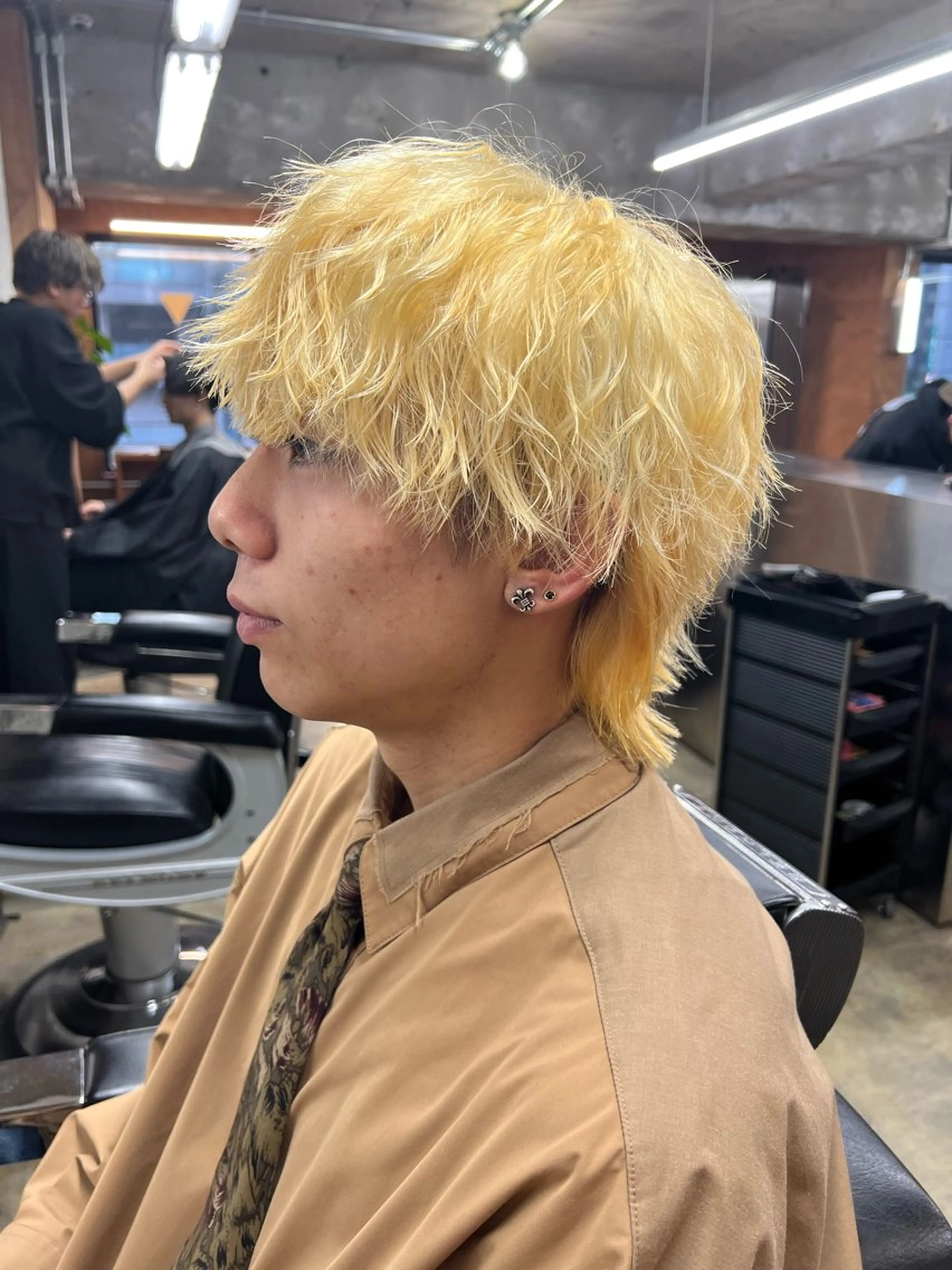 ショート カラー パーマ ヘアアレンジ メンズ 亀井隆汰/メンズ専門 パーマ特化美容師のヘアスタイル