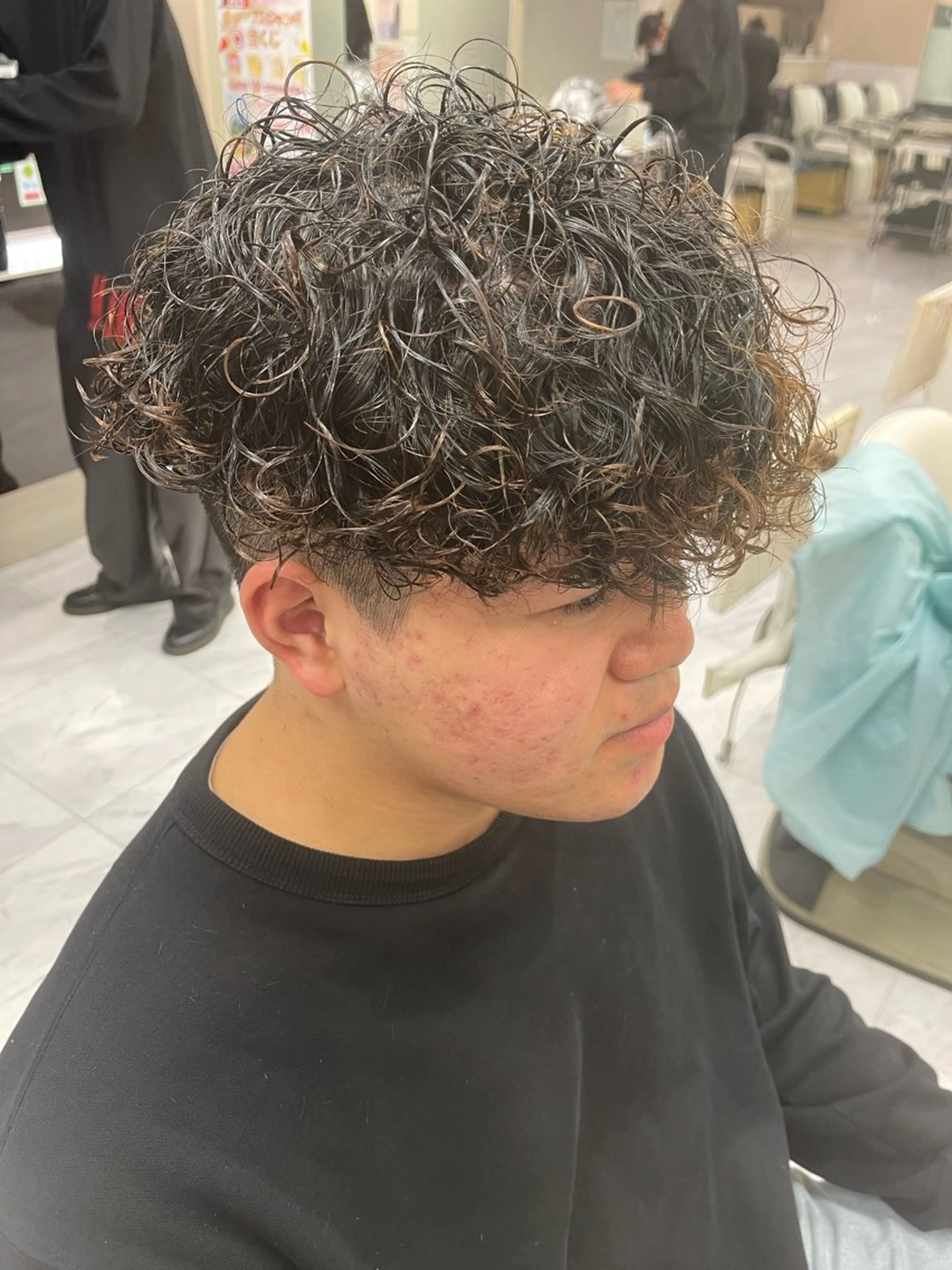 ショート パーマ メンズ メンズパーマ プードルパーマ プードルパーマ 🌻メンズカット 落合諒🌻のヘアスタイル