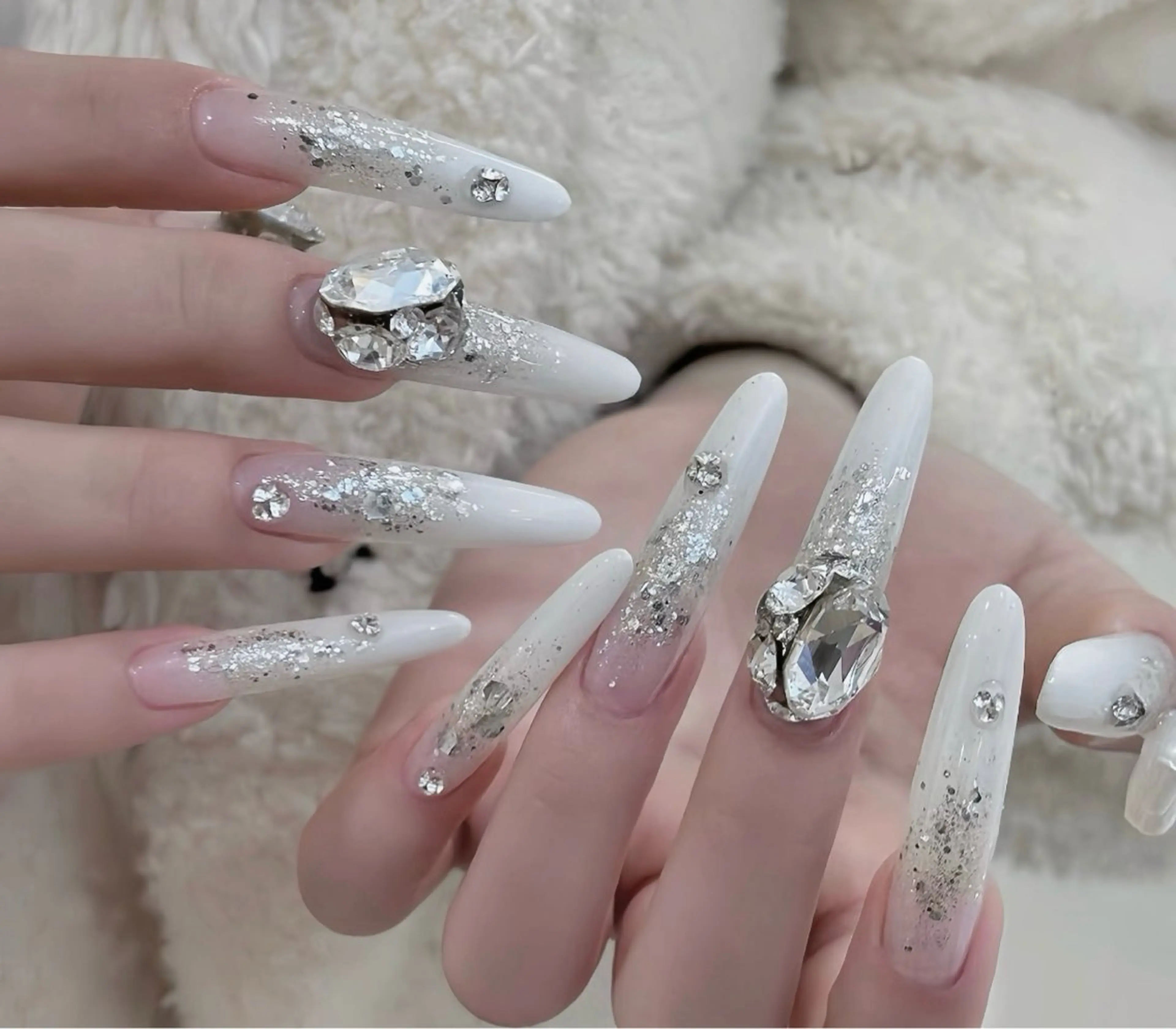 ネイル チークネイル 長さ出し フレンチネイル ガーリー 韓国ネイル sun nail池袋 モデル募集のネイルデザイン