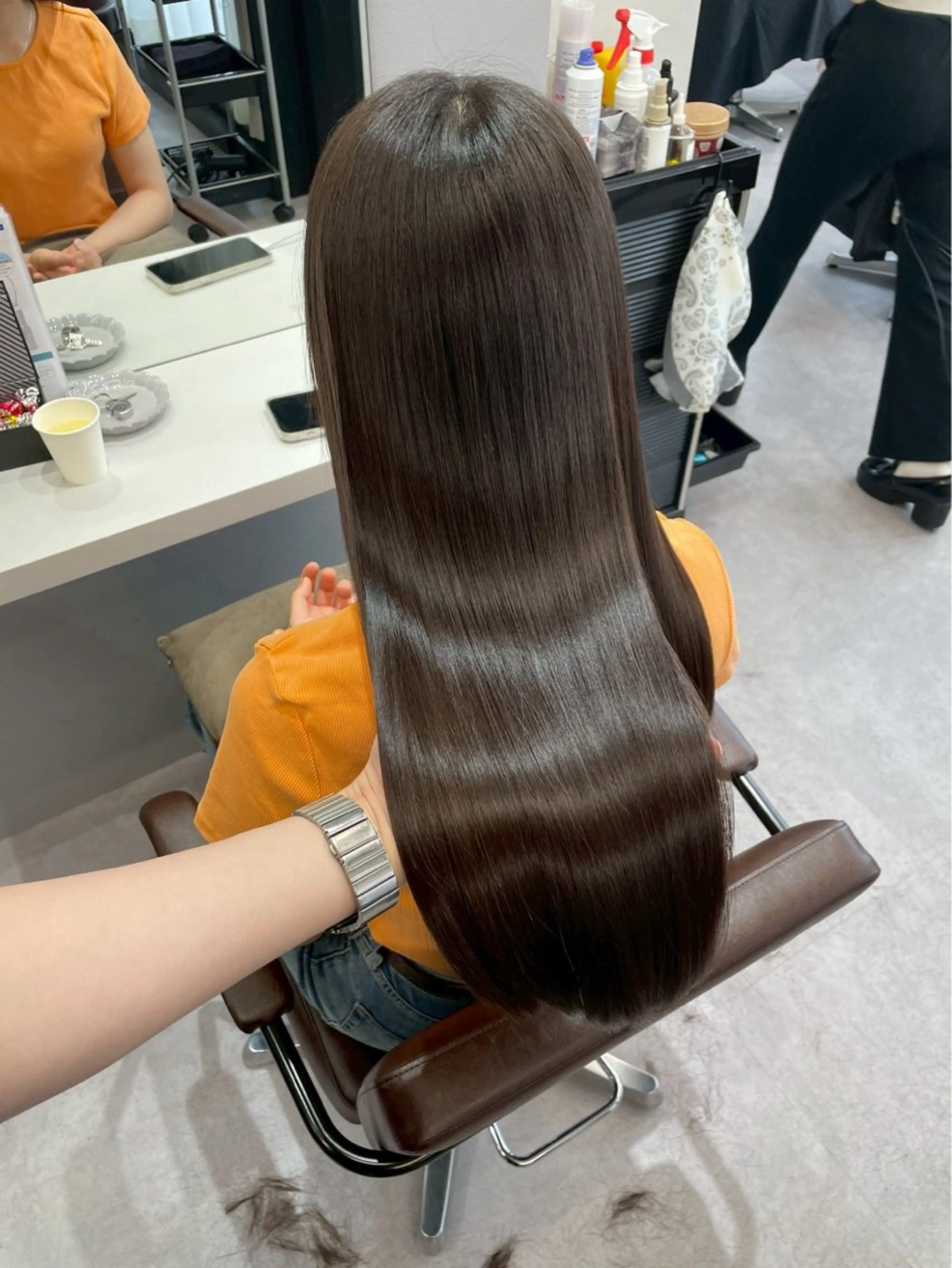 ロング 髪質改善 縮毛矯正 トリートメント 髪質改善/縮毛矯正 梅田茶屋町/西尾祐作のヘアスタイル