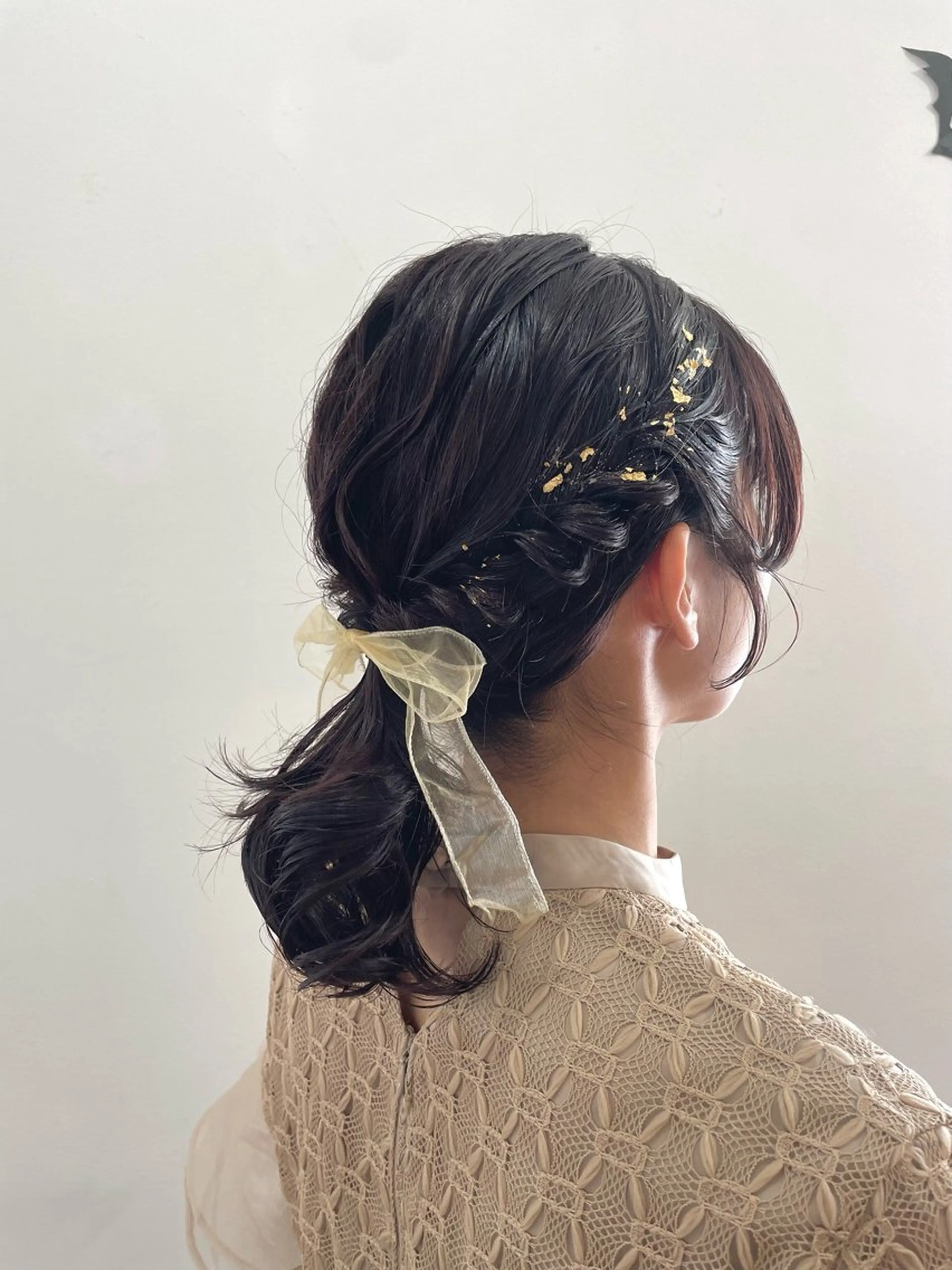 ミディアム ヘアアレンジ ポニーテール ボブ 髪質改善 韓国風ヘア レイヤーカット ヘアセット mopa_kaede 暖色カラー/ロングのヘアスタイル