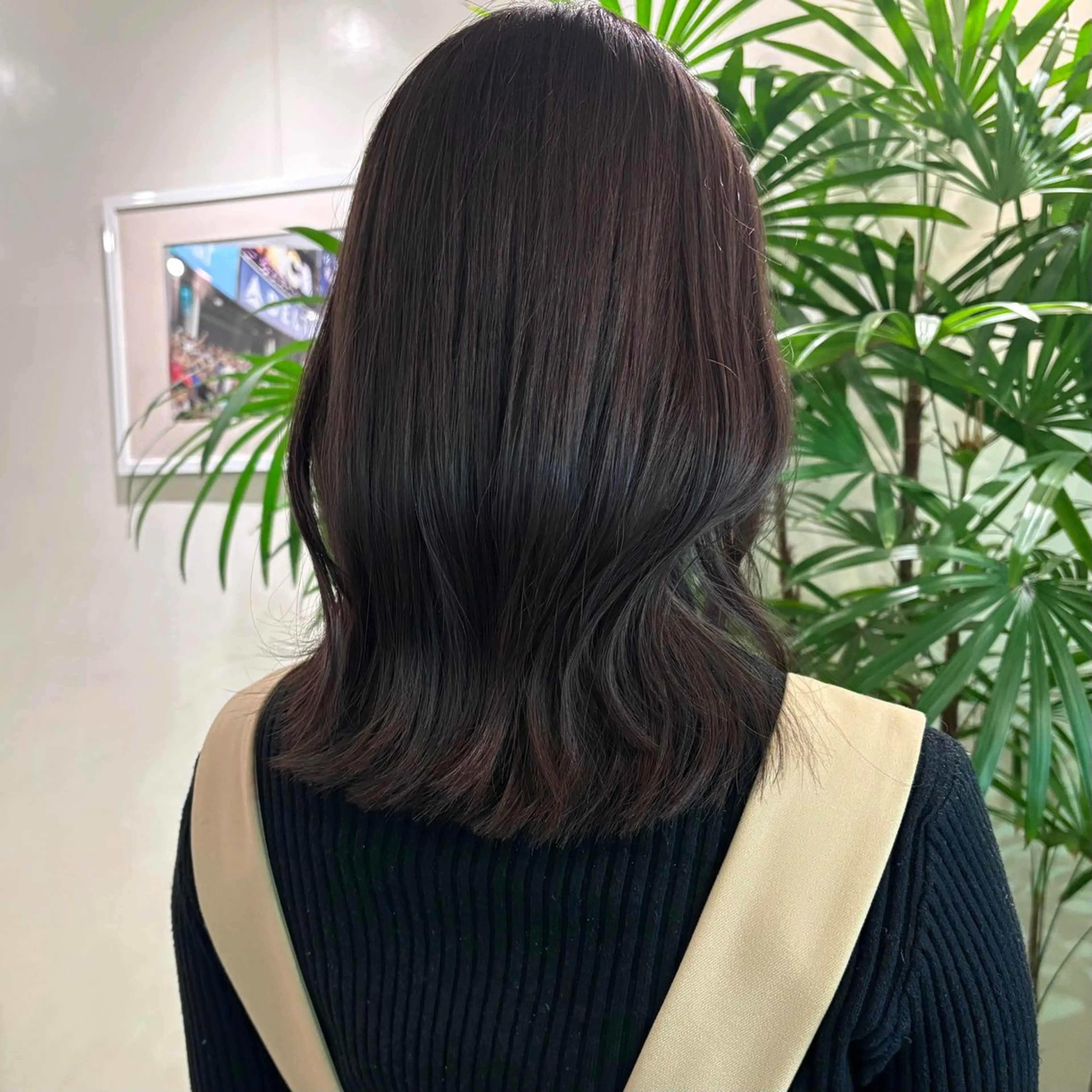 ミディアム カラー ベージュカラー オリーブベージュ 🍃YURI 🍃のヘアスタイル
