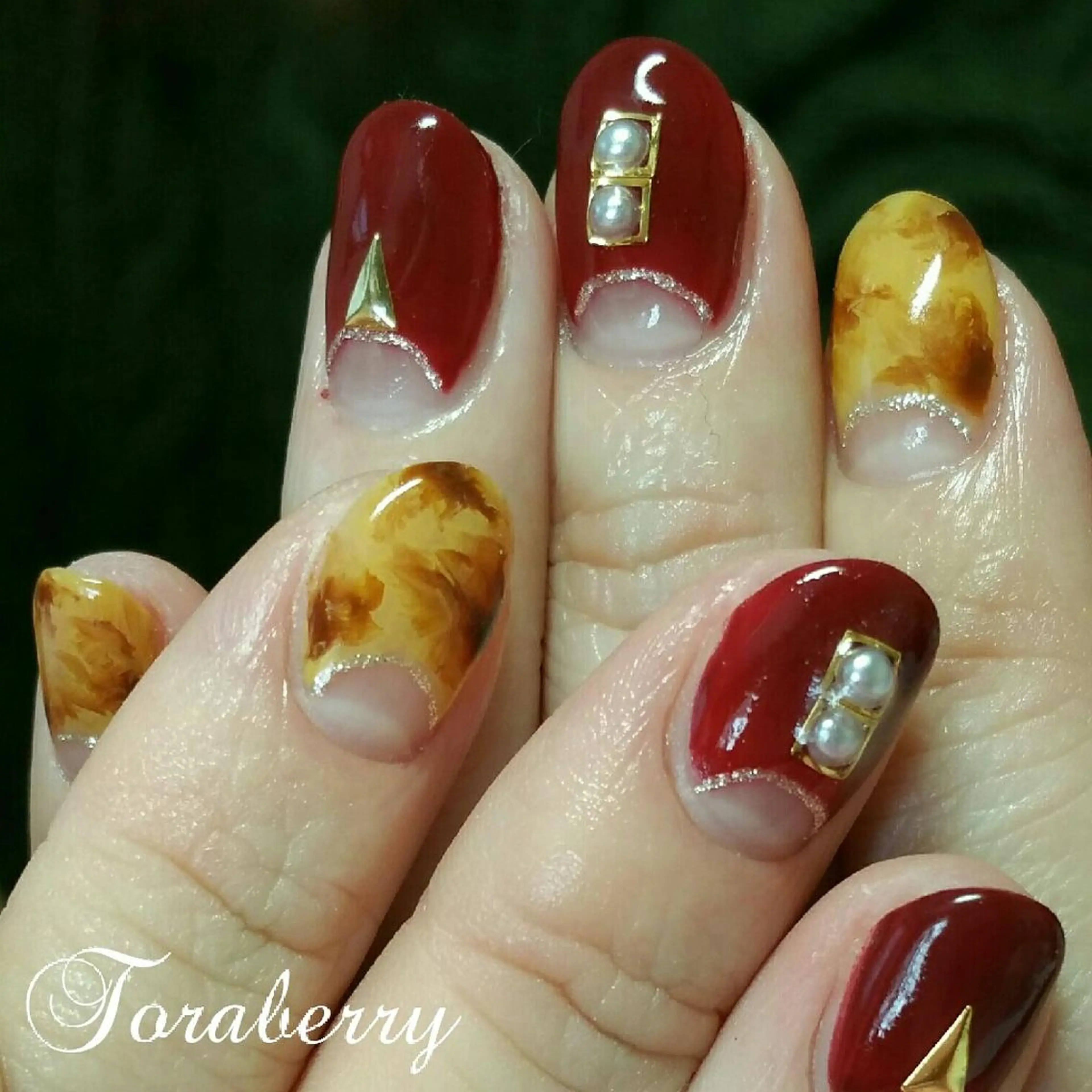 ネイル べっ甲ネイル ハンドネイル ネイリスト なつみのネイルデザイン