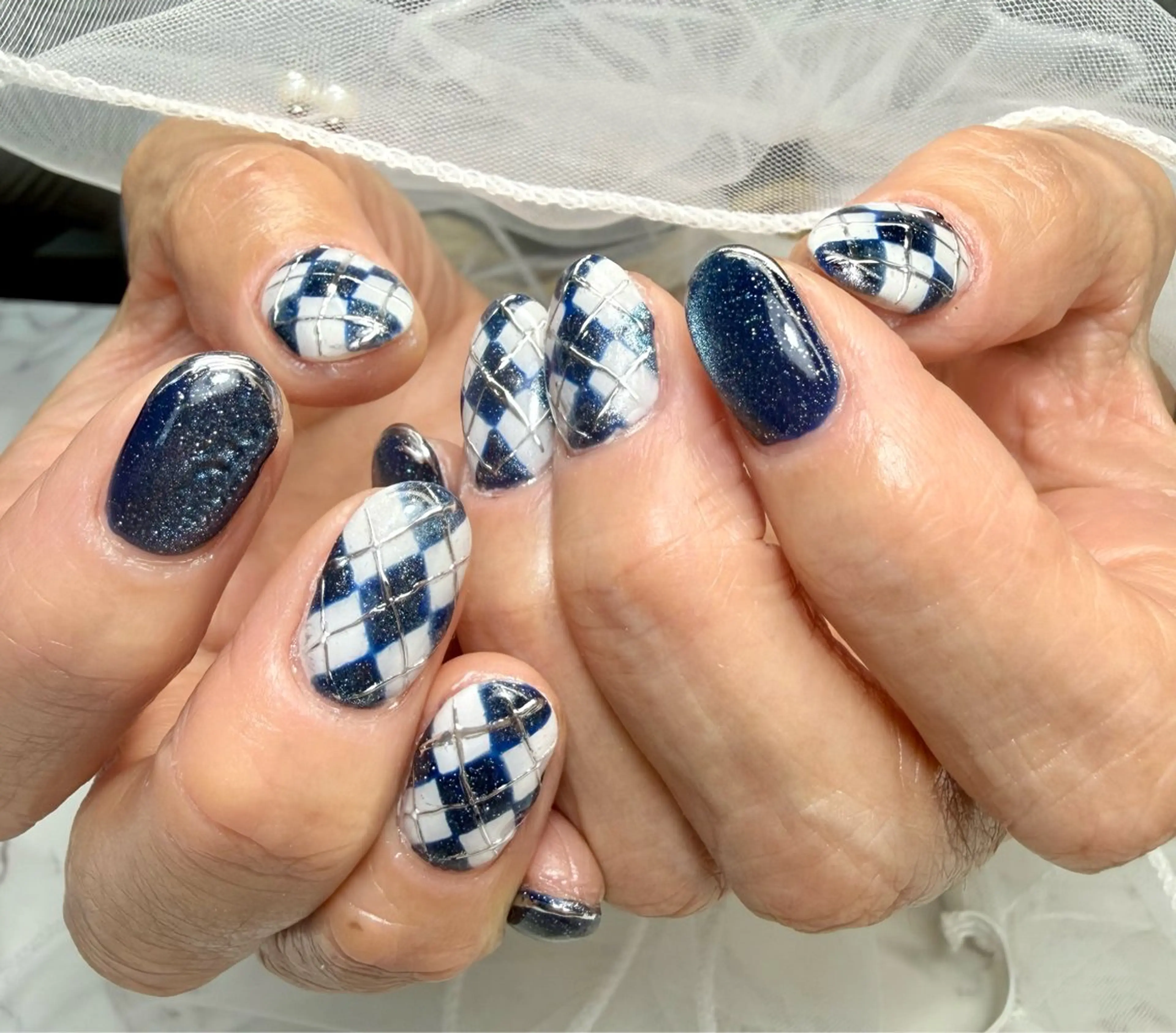 ネイル アートネイル チークネイル フラッシュネイル フラッシュマグ フレンチネイル Mai’s nailのネイルデザイン