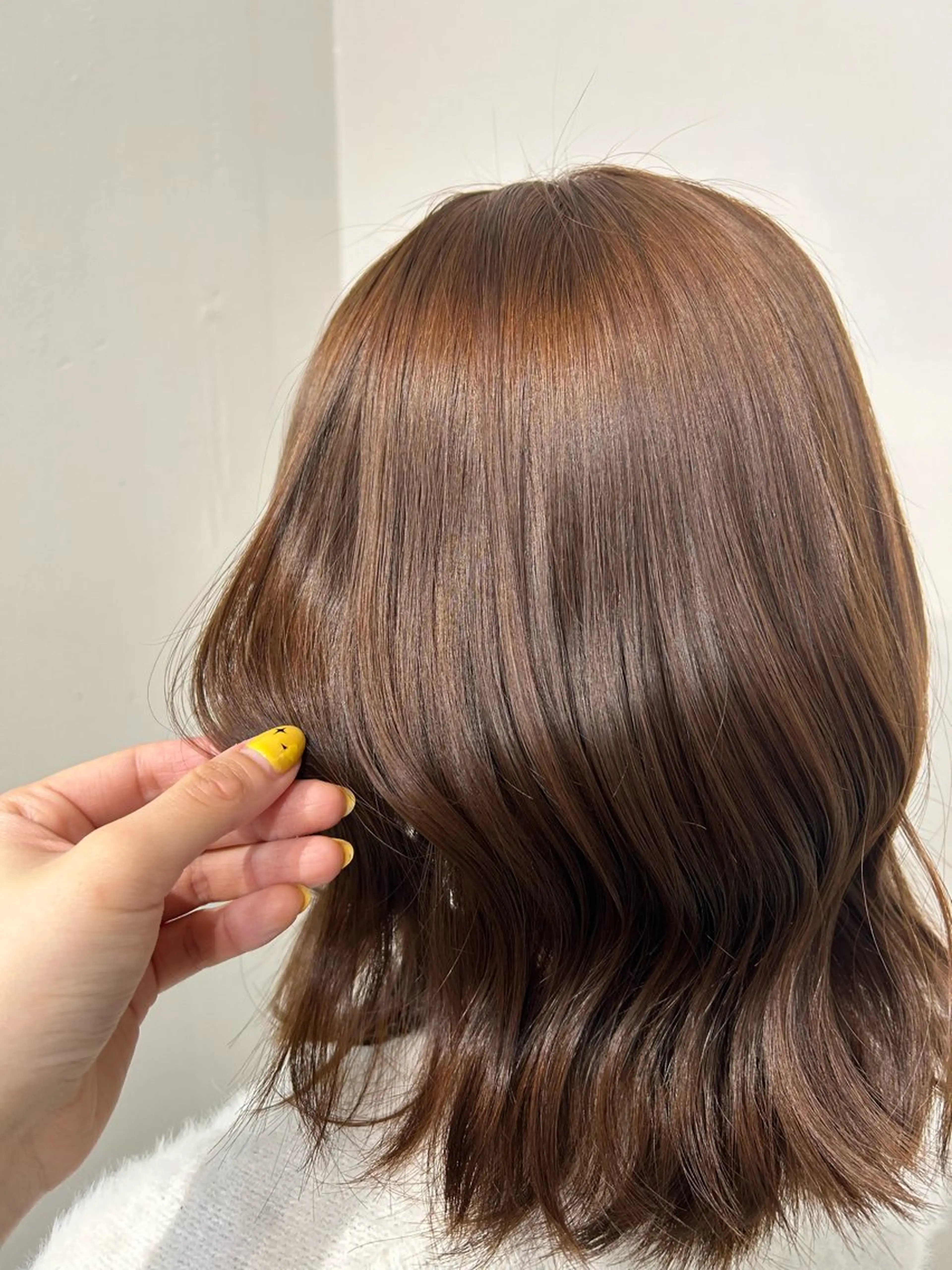 ミディアム ヘアカラー トリートメント 新潟/万代/レイヤー 韓国風/明間未来のヘアスタイル