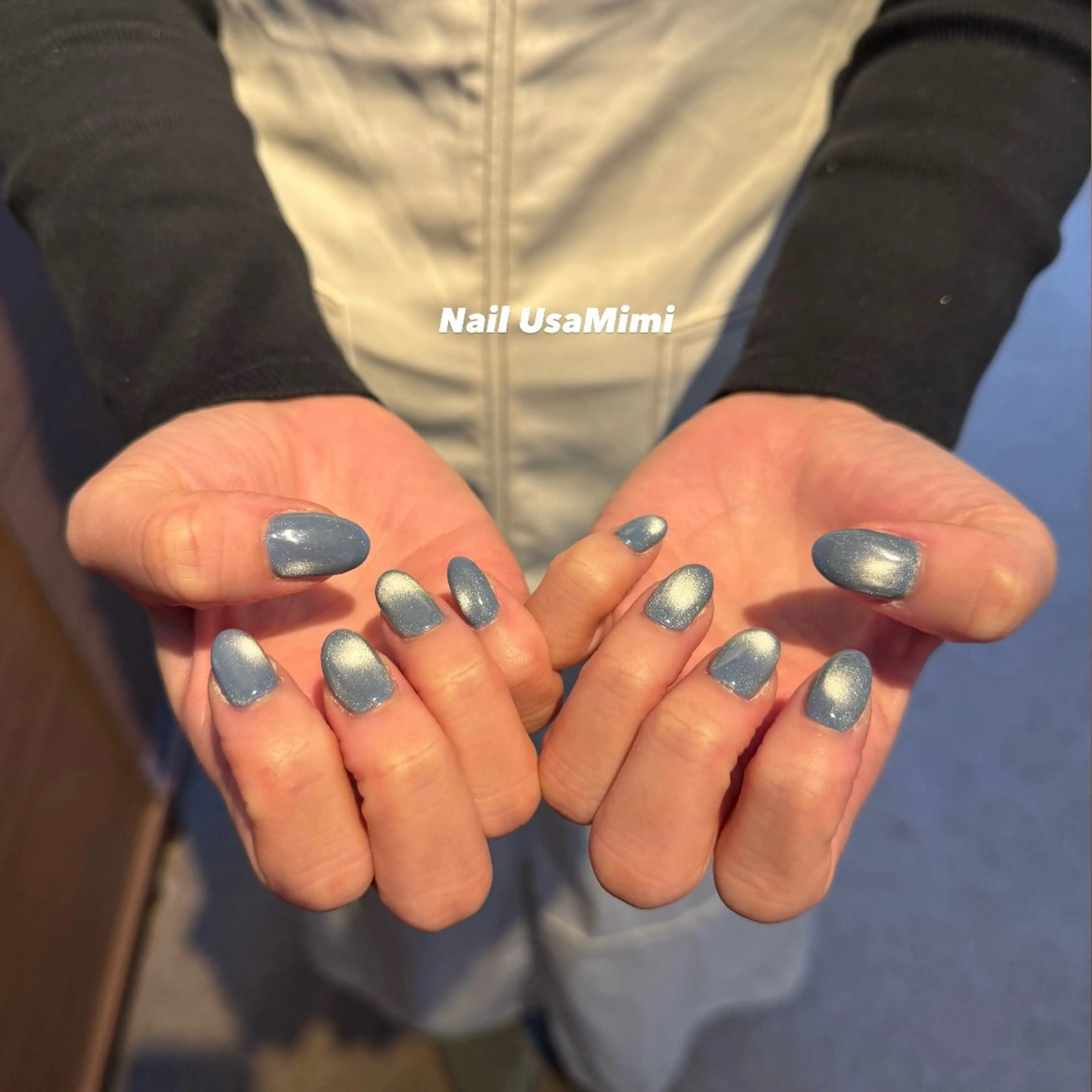 ネイル ジェルネイル 氷ネイル・うるうるネイル 韓国ネイル マグネットネイル ワンホンネイル ハンドネイル 本町ネイルNail UsaMimiのネイルデザイン