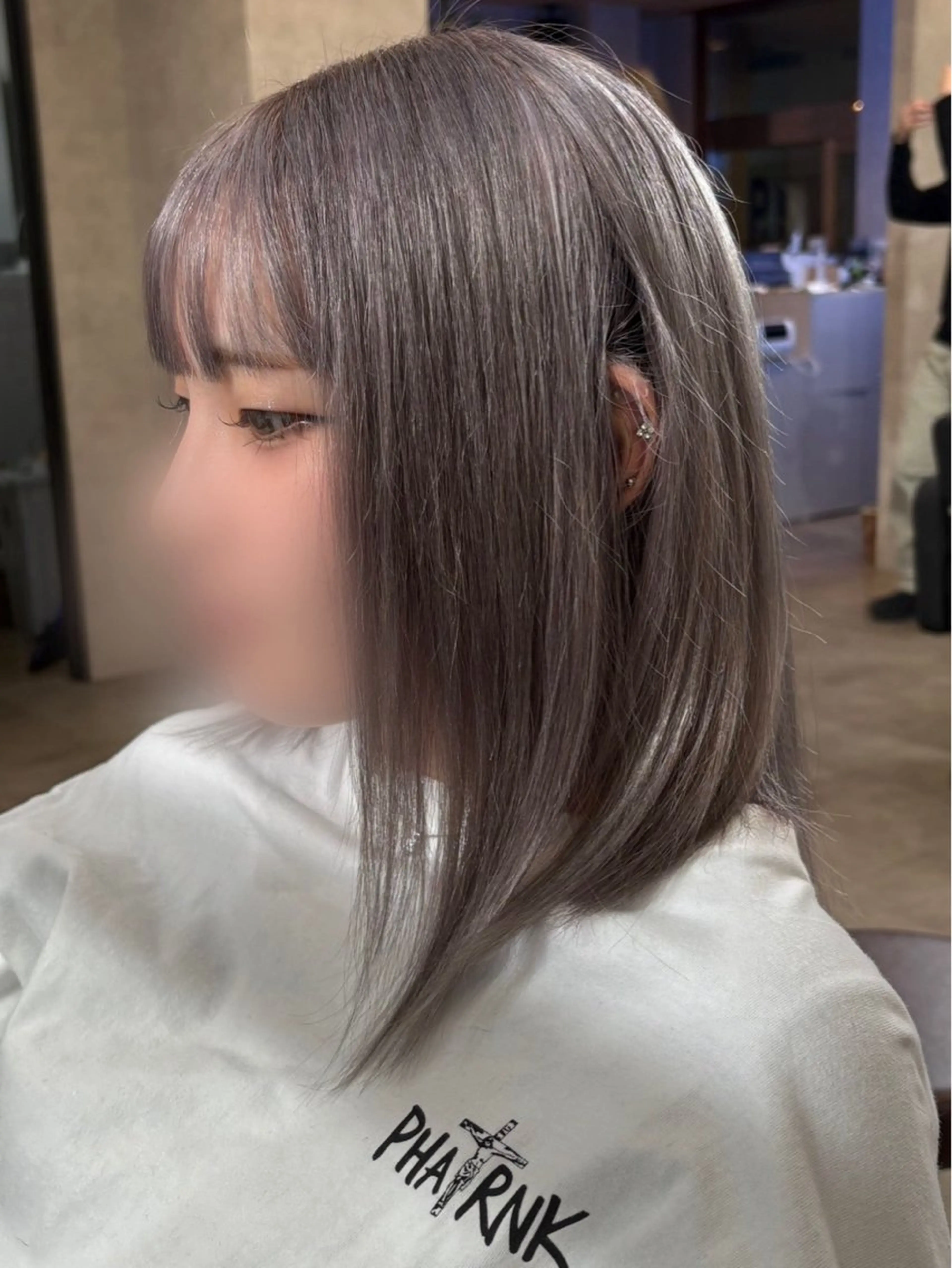 カラー グレージュ パープルグレージュ 似合わせカット/わだ リュウシンのヘアスタイル