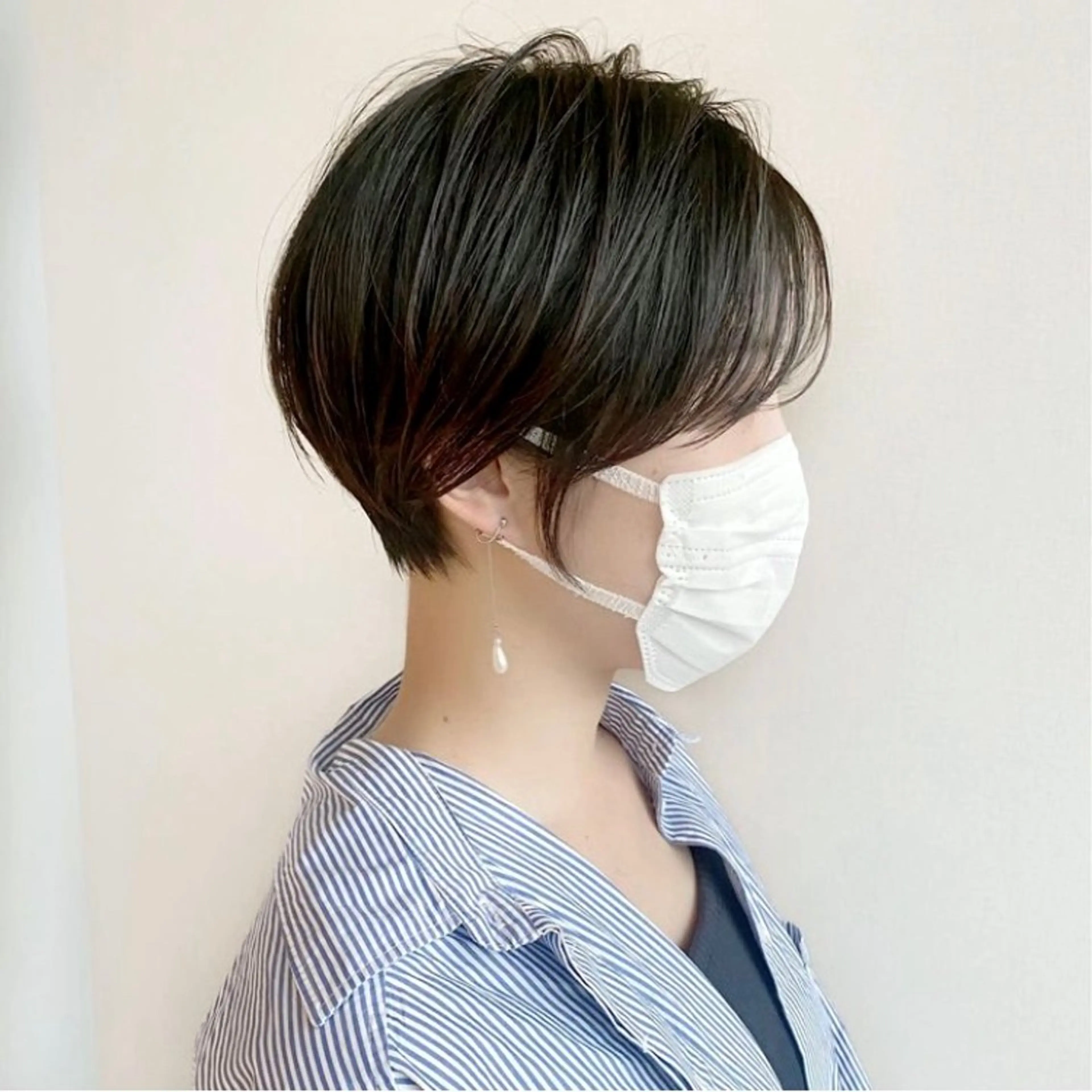 ショート ハンサムショート ショートヘア 砂川朱音⌇鶴見区横堤 ⌇抜け感ヘア⌇韓国風のヘアスタイル