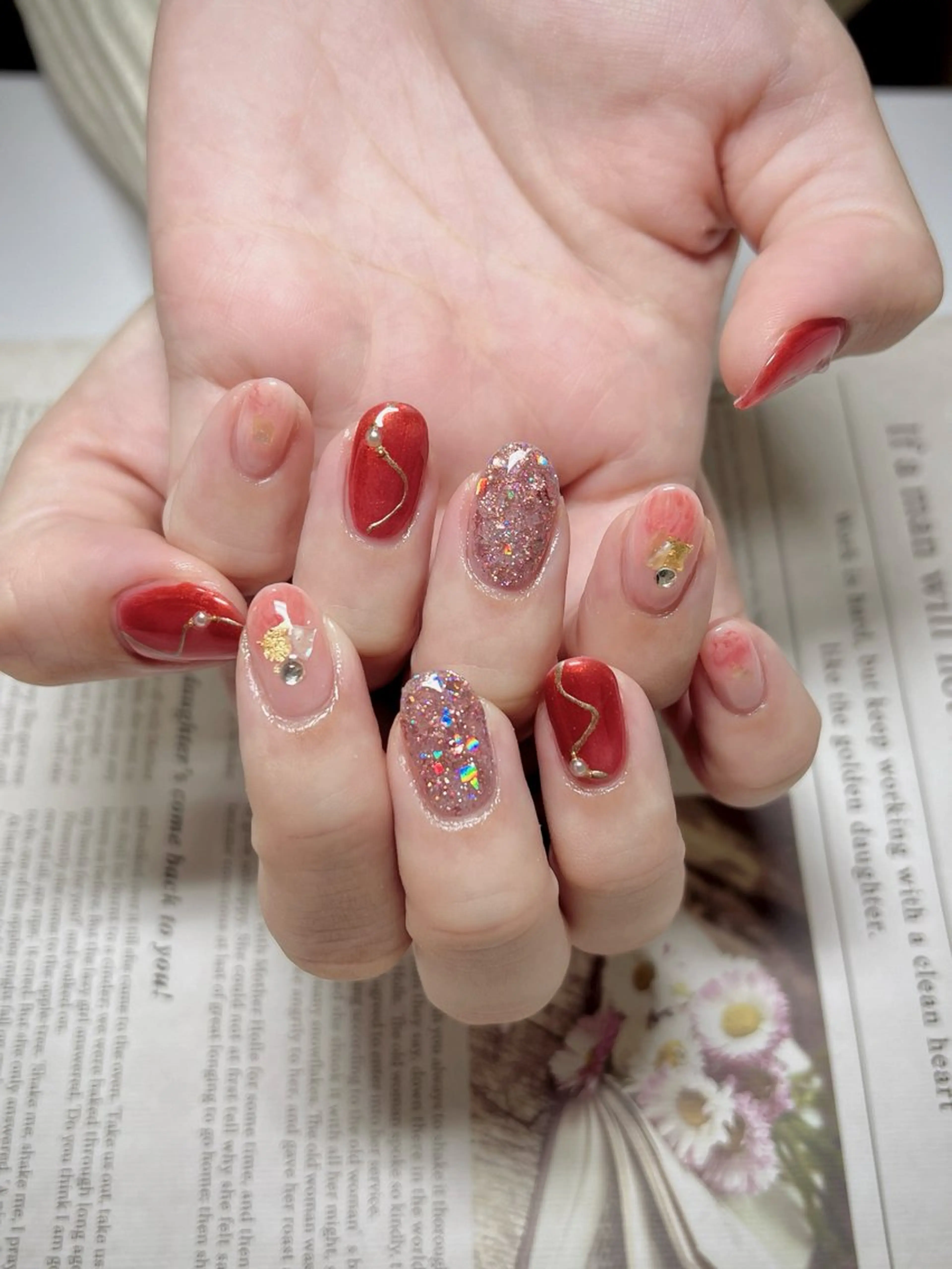 💝[オフ有り]季節向け定額トレンドデザイン『カラー2色以上＋アート』 🩵の写真