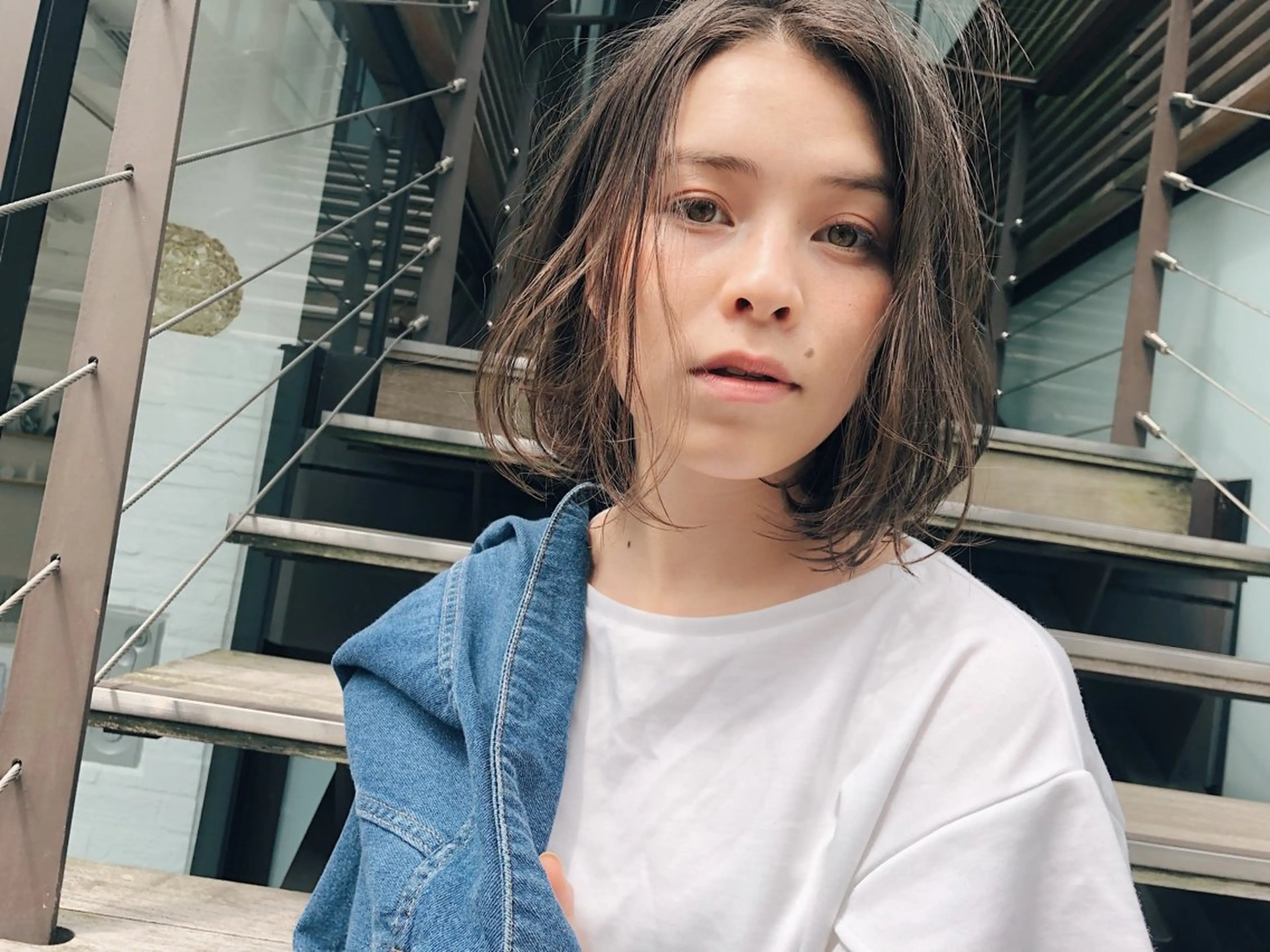 ミディアム カラー パーマ ヘアアレンジ ボブ 一箭 恵梧/ロングヘアのヘアスタイル