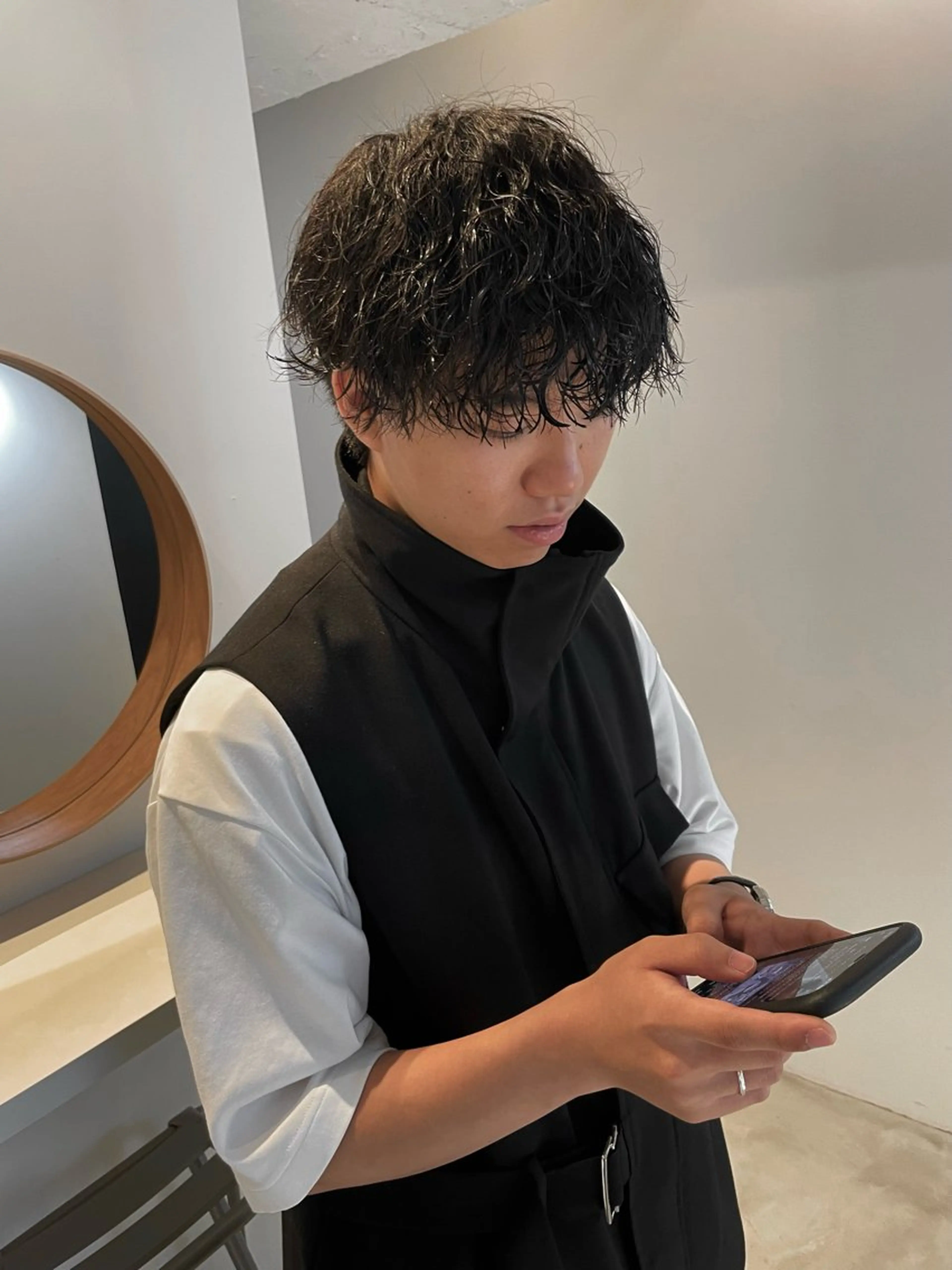 メンズ メンズパーマ 波巻きパーマ カット パーマ メンズ特化⚜️ 藤原あずさのヘアスタイル