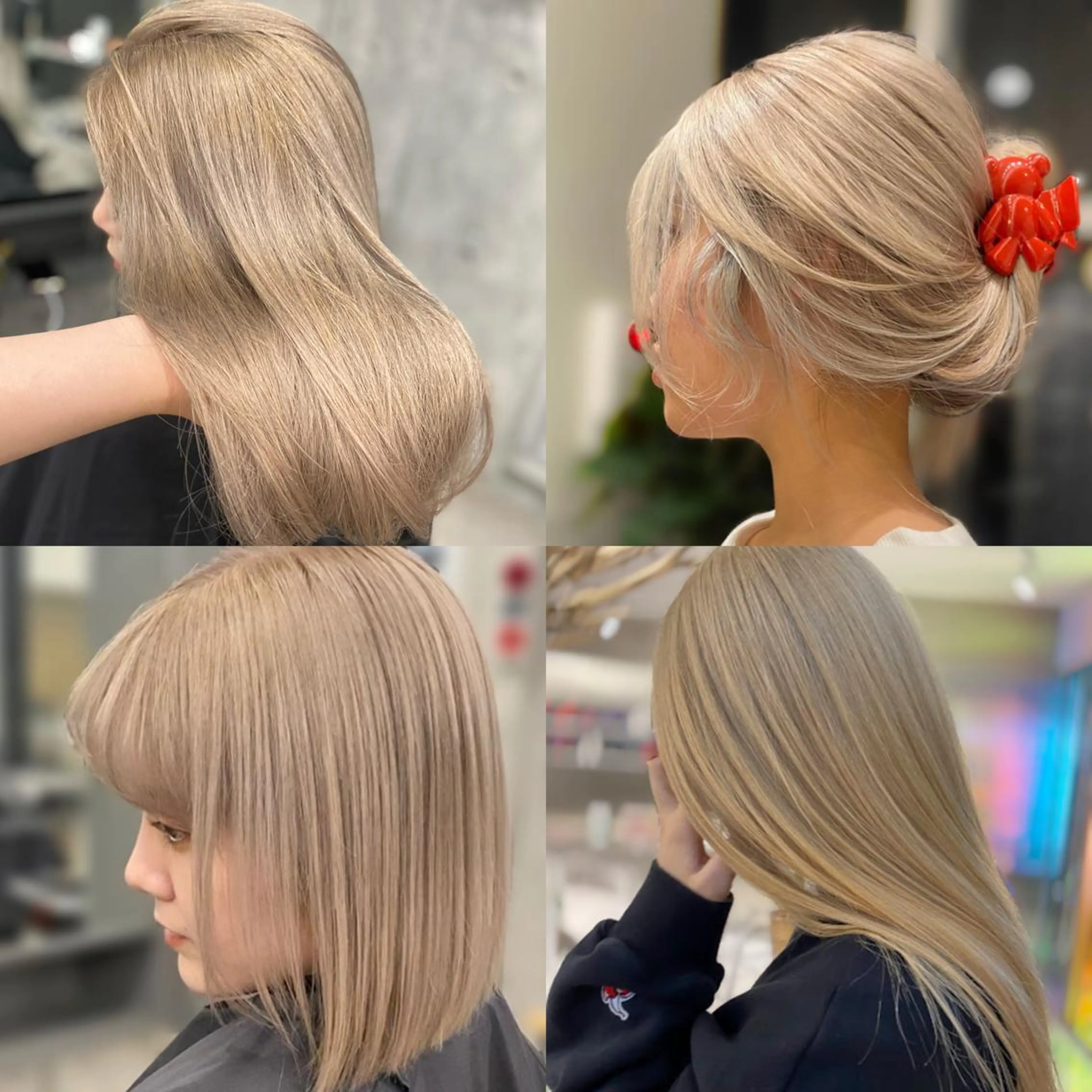 ミディアム カラー ヘアアレンジ ブリーチ ヘアカラー トリートメント mina 🌷のヘアスタイル