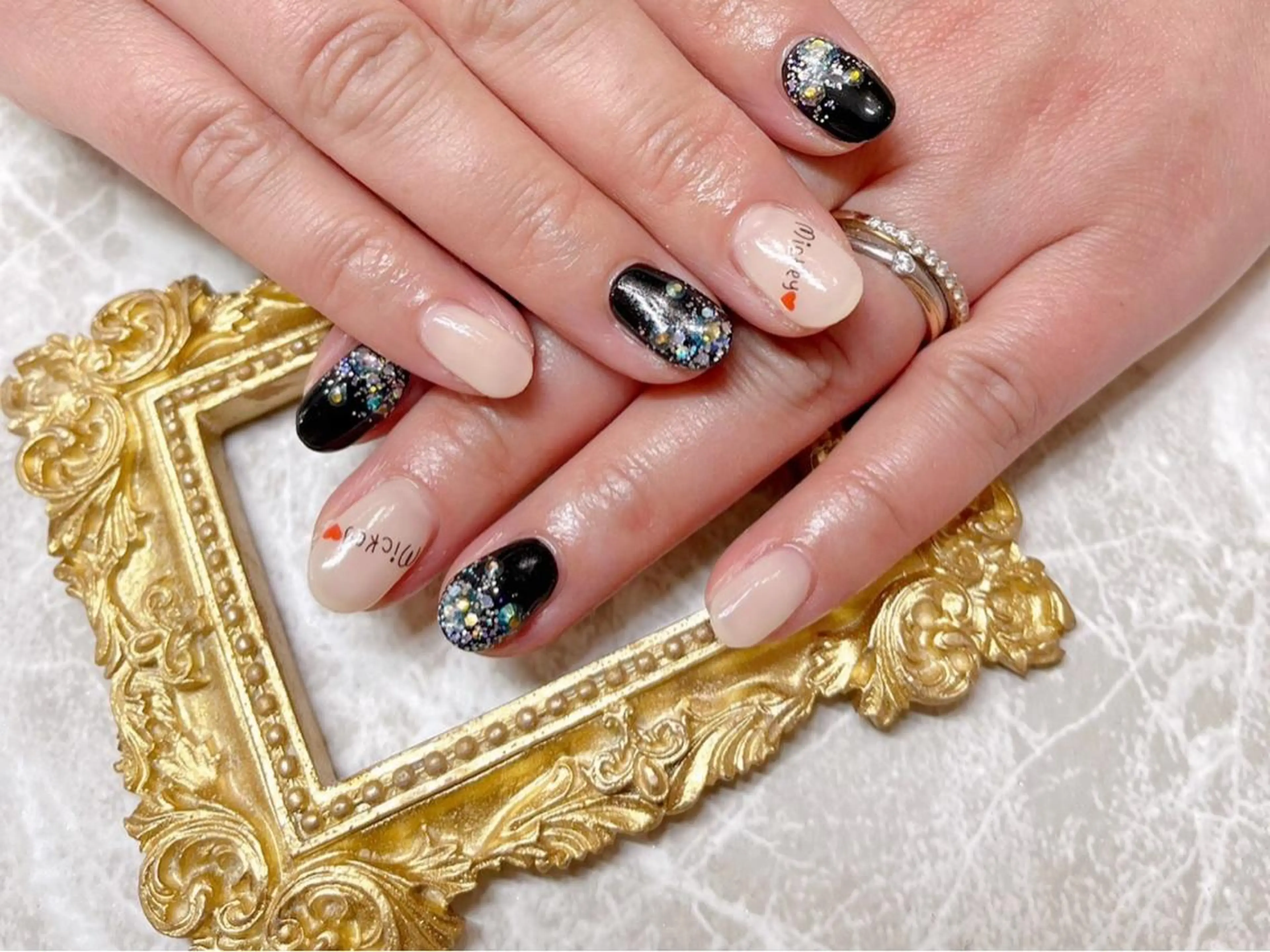 ネイル ハンドネイル マジック ミラーのネイルデザイン