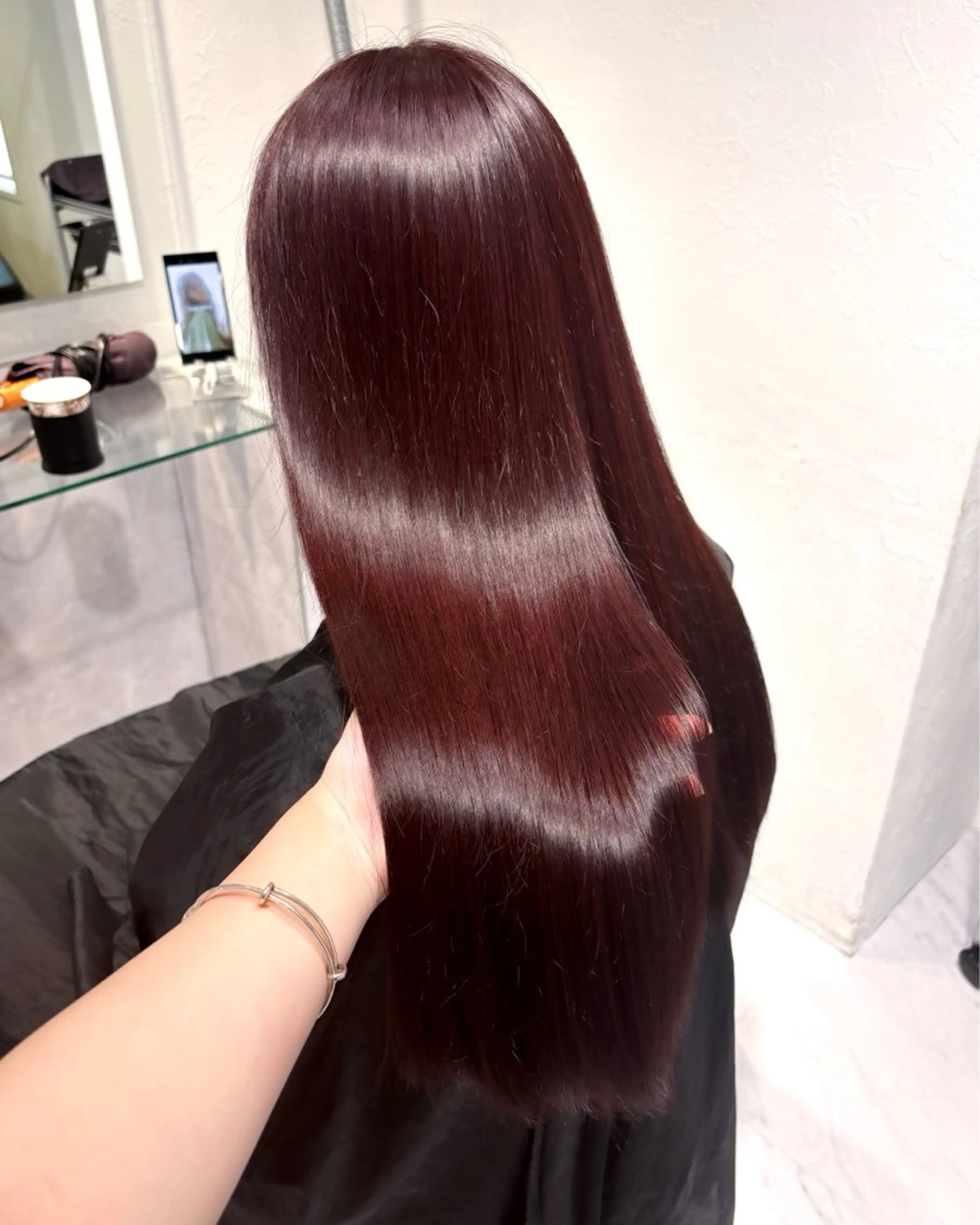 ロング カラー ヘアカラー トリートメント ヘッドスパ ヘアセット 表参道♡暗髪♡ 艶カラー♡アユミのヘアスタイル