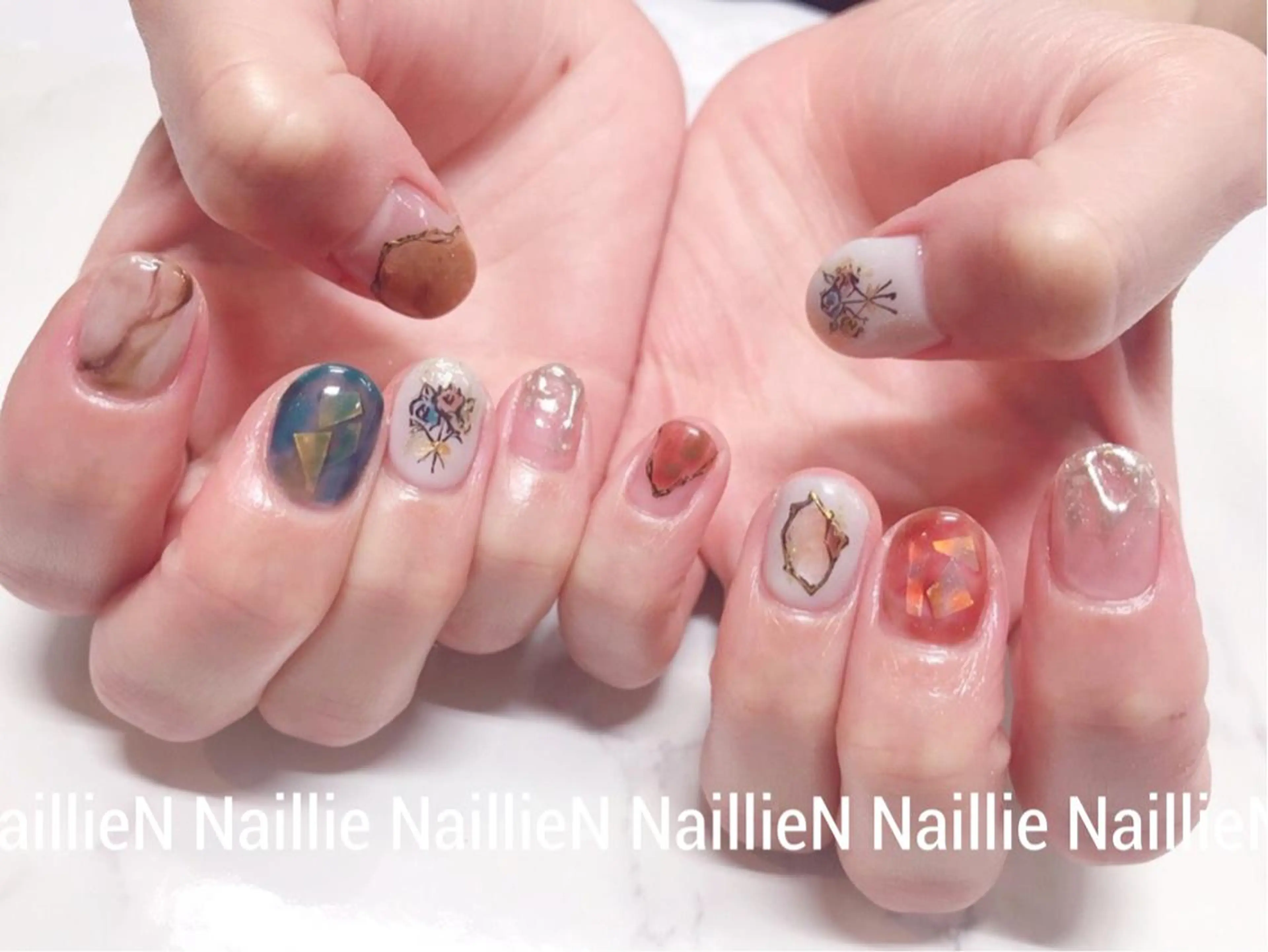 ネイル 持ち込み ニュアンスネイル Nail lieNのネイルデザイン