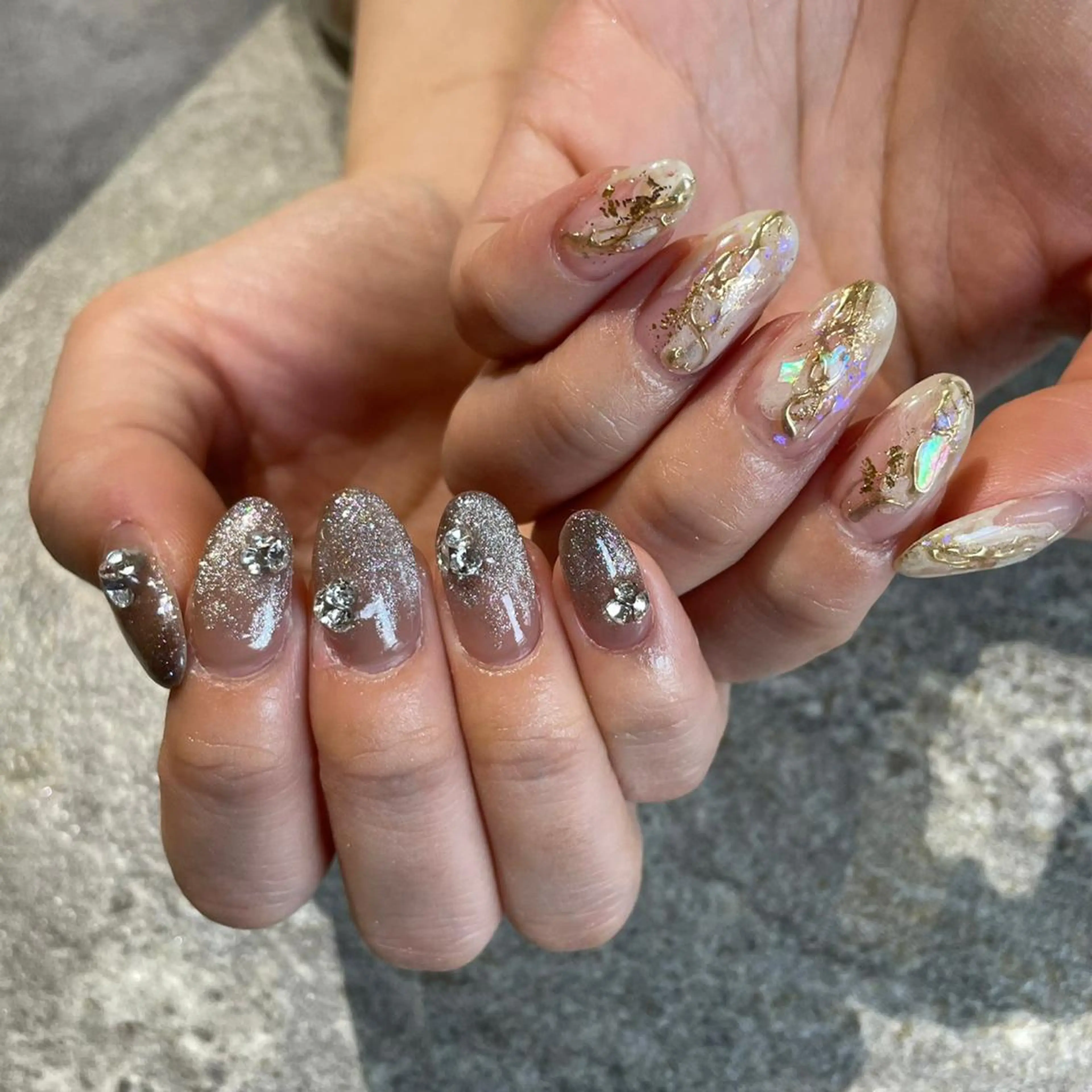 ネイル ニュアンスネイル 【やり放題専門店】 スカルプ&長さ出しのネイルデザイン