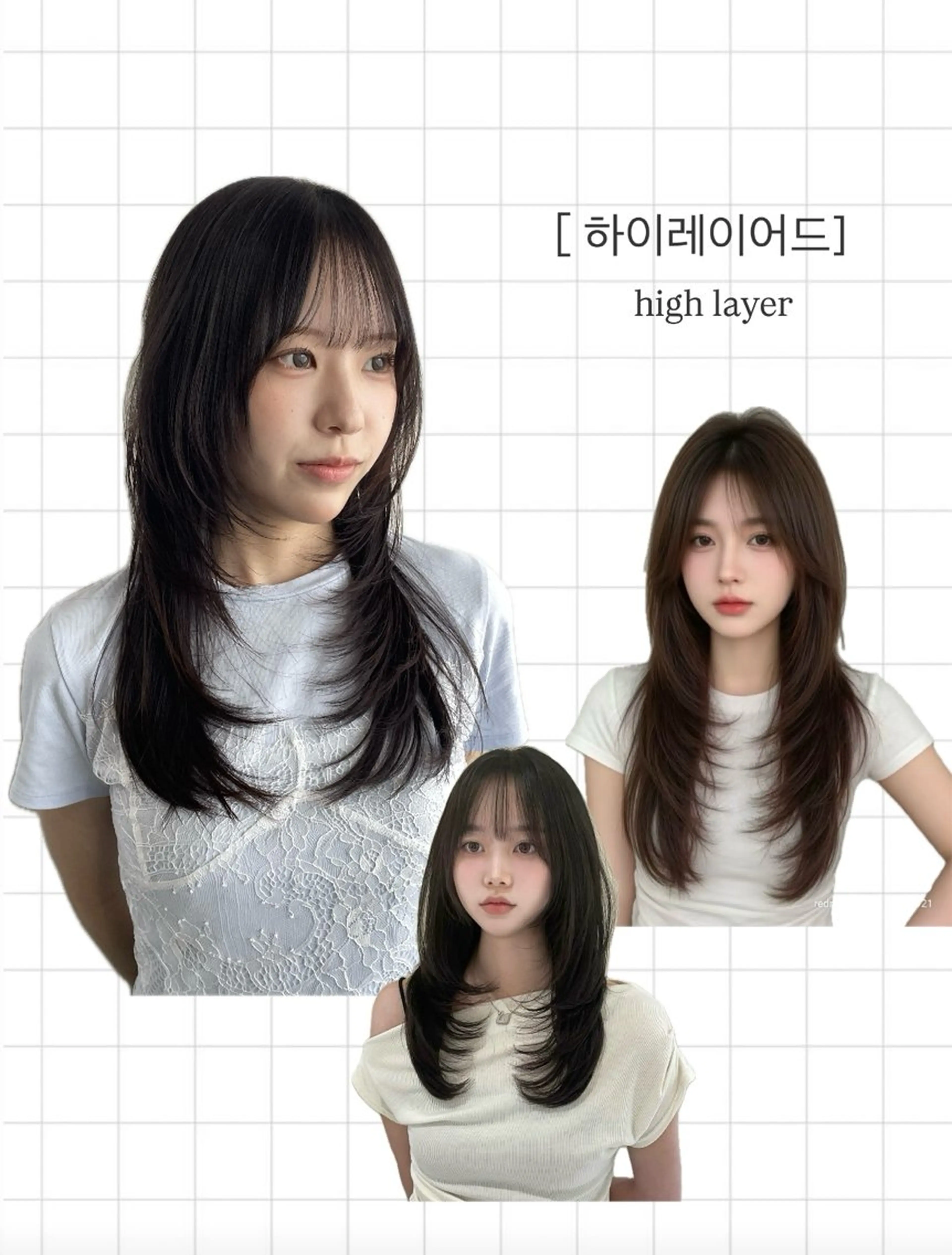 セミロング カット ヘアカラー 元平 未祐のヘアスタイル