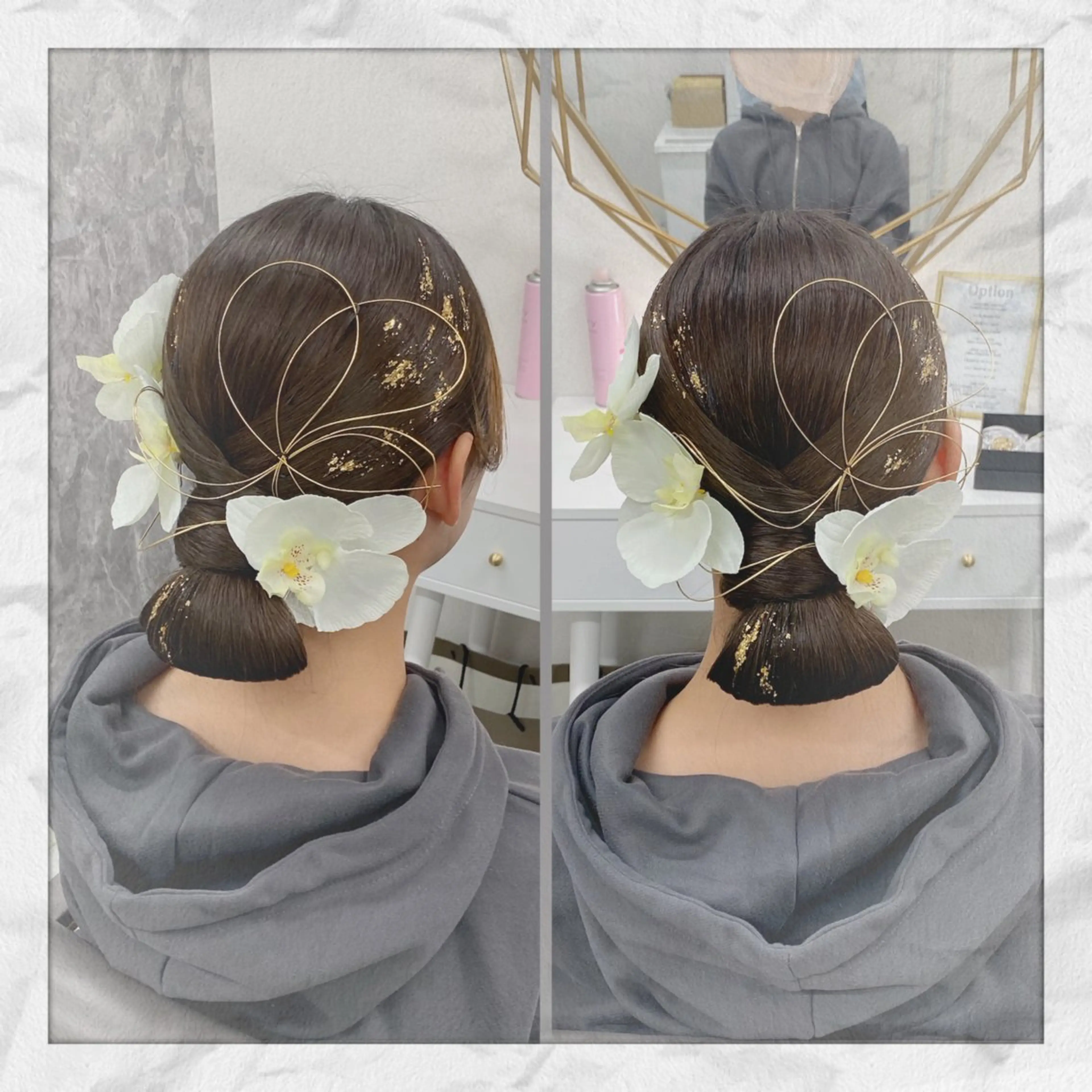 セミロング ヘアアレンジ 卒業式のヘアスタイル ヘアセット ヘアセット/着付け 𓇼 まつもと𓇼のヘアスタイル