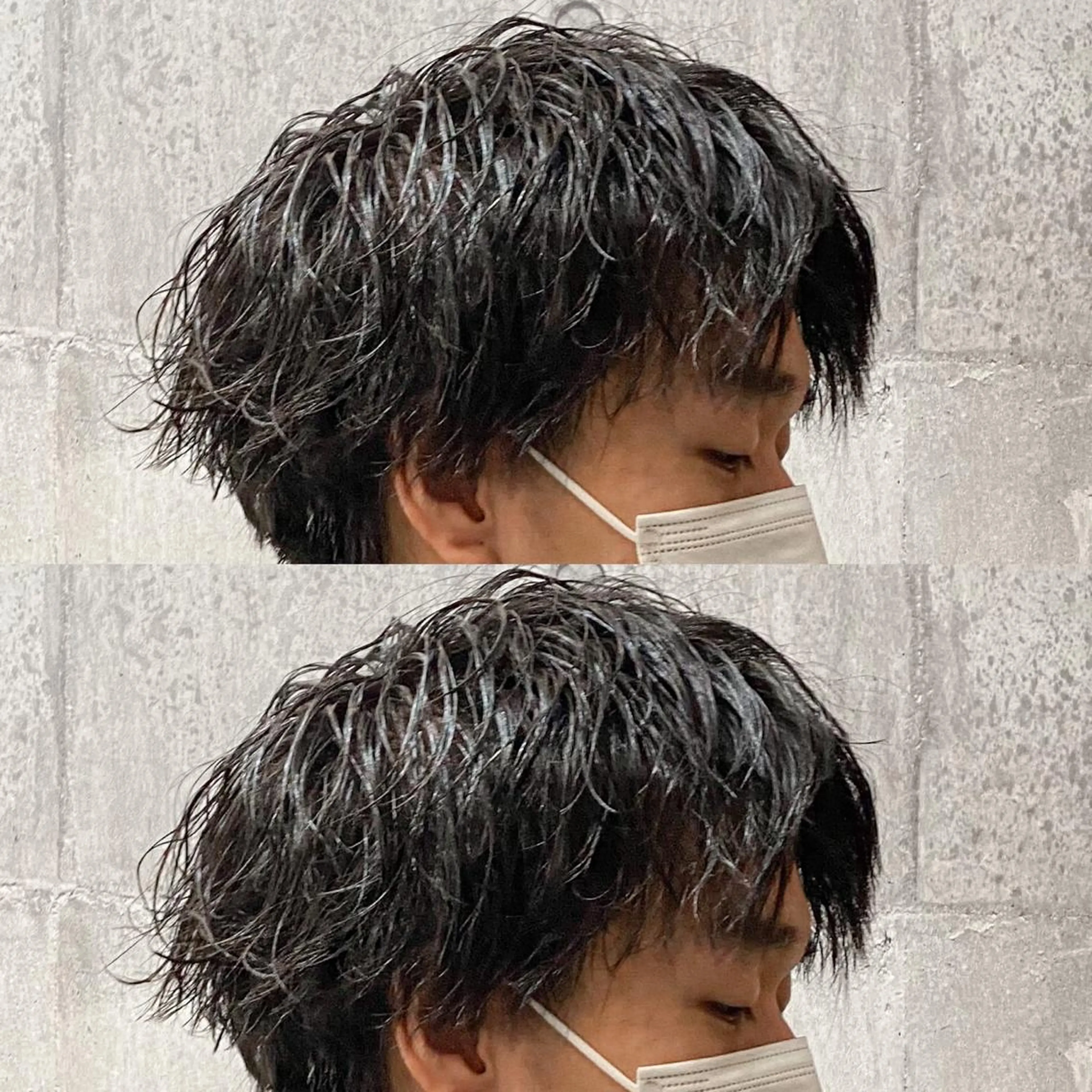 ミディアム パーマ メンズ 高橋 宏輔のヘアスタイル