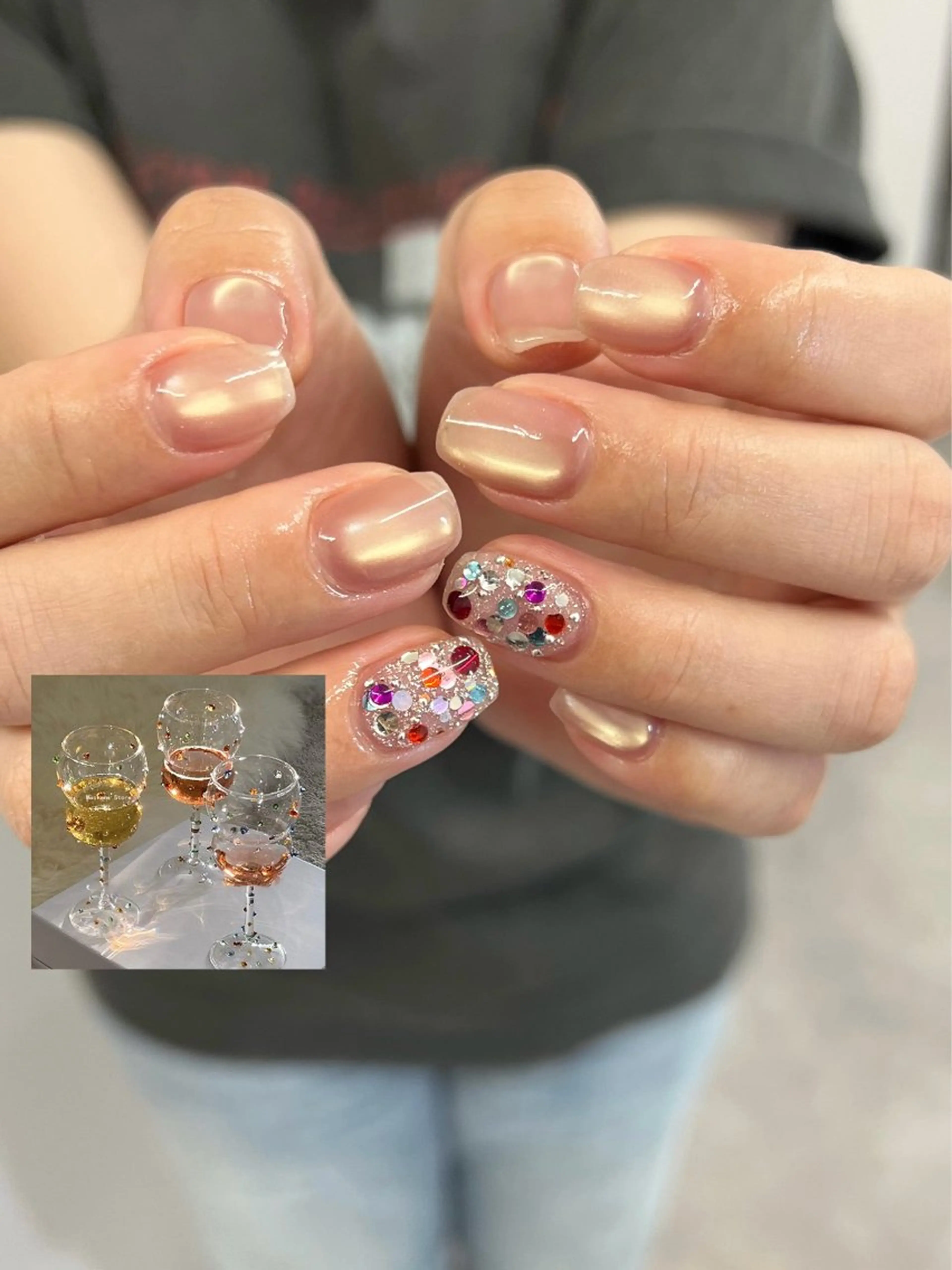 ネイル ジェルネイル マグネットネイル ニュアンスネイル ワンカラーネイル パラジェル ハンドネイル ハンドケア Bana_ Nailのネイルデザイン