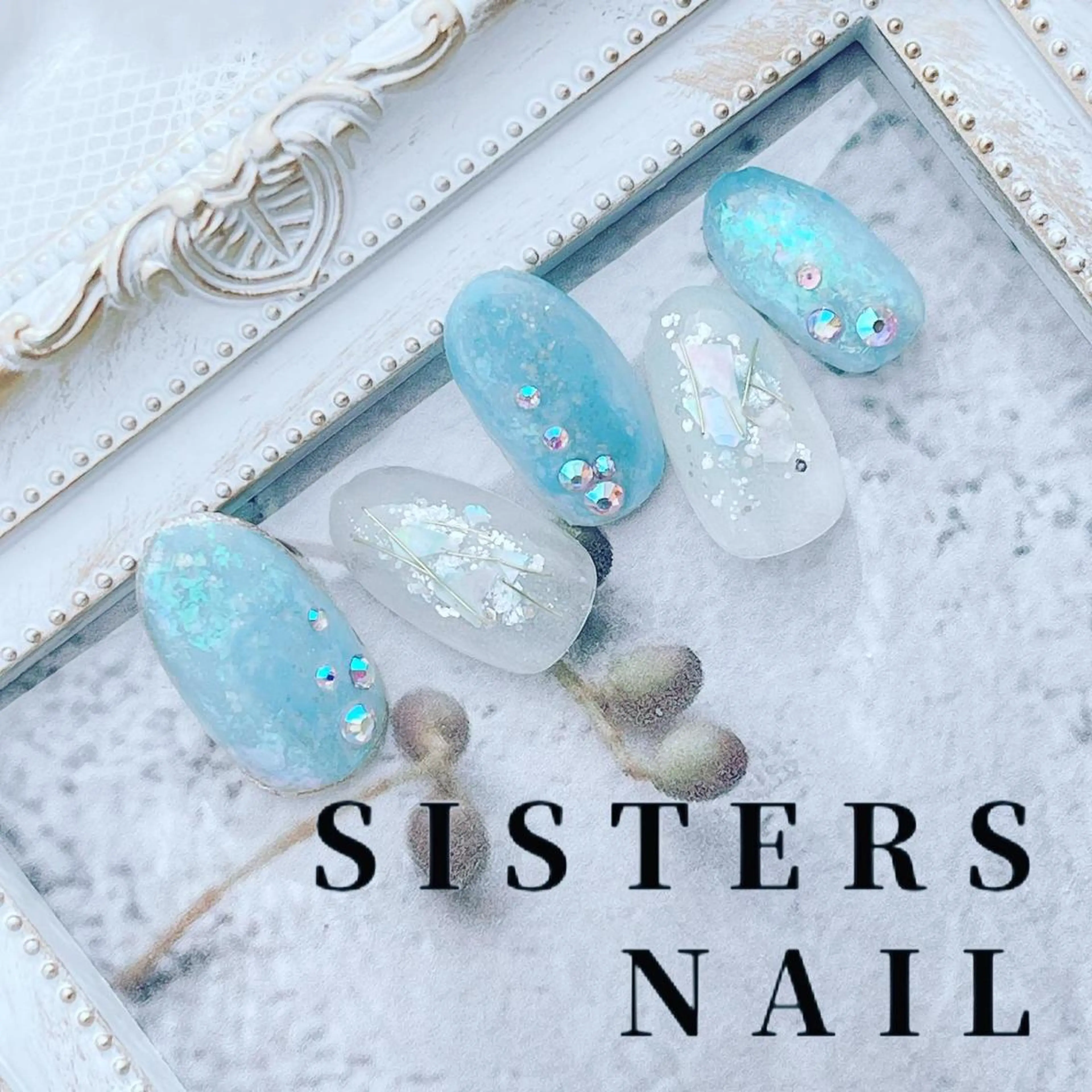 ネイル アートネイル ホログラムネイル 氷ネイル・うるうるネイル マットネイル ニュアンスネイル ハンドネイル ハンドケア sisters nail.fのネイルデザイン