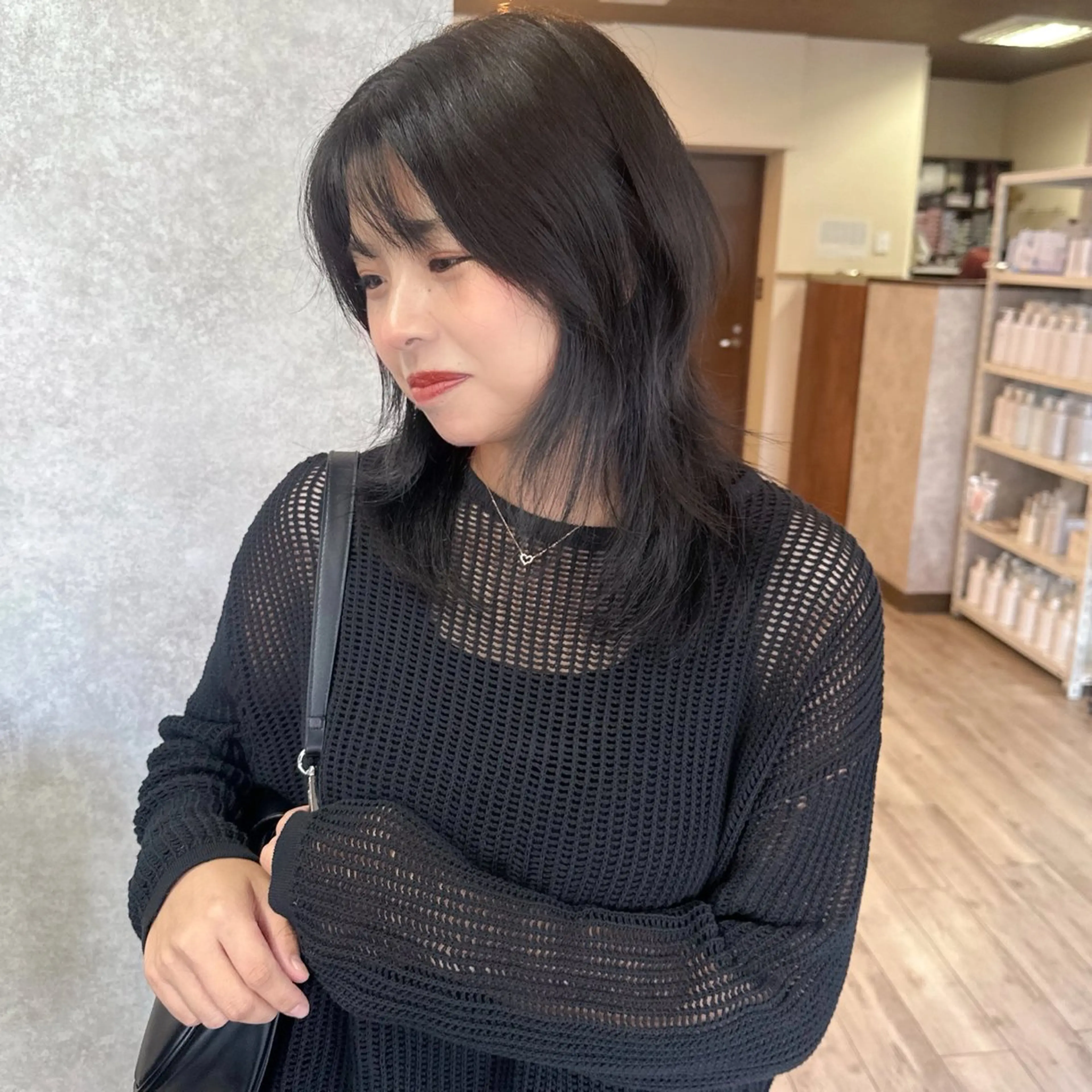 セミロング カラー レイヤーカット カット ヘアカラー トリートメント レイヤー/高橋 みく /池下/千種のヘアスタイル