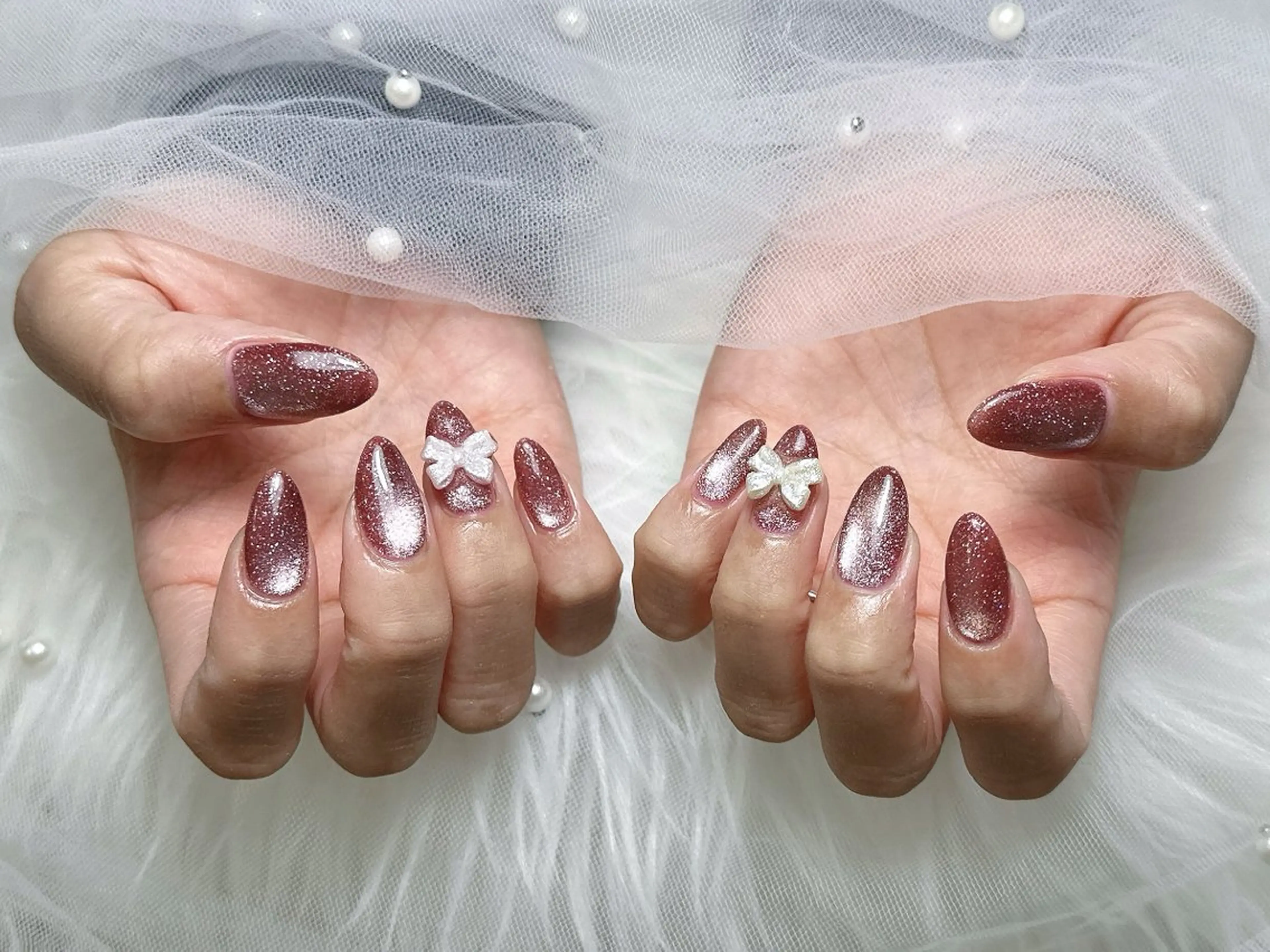 ネイル マグネットネイル ハンドネイル Eclat〔ｴｸﾗ〕 MOEKA𝜗𝜚*のネイルデザイン