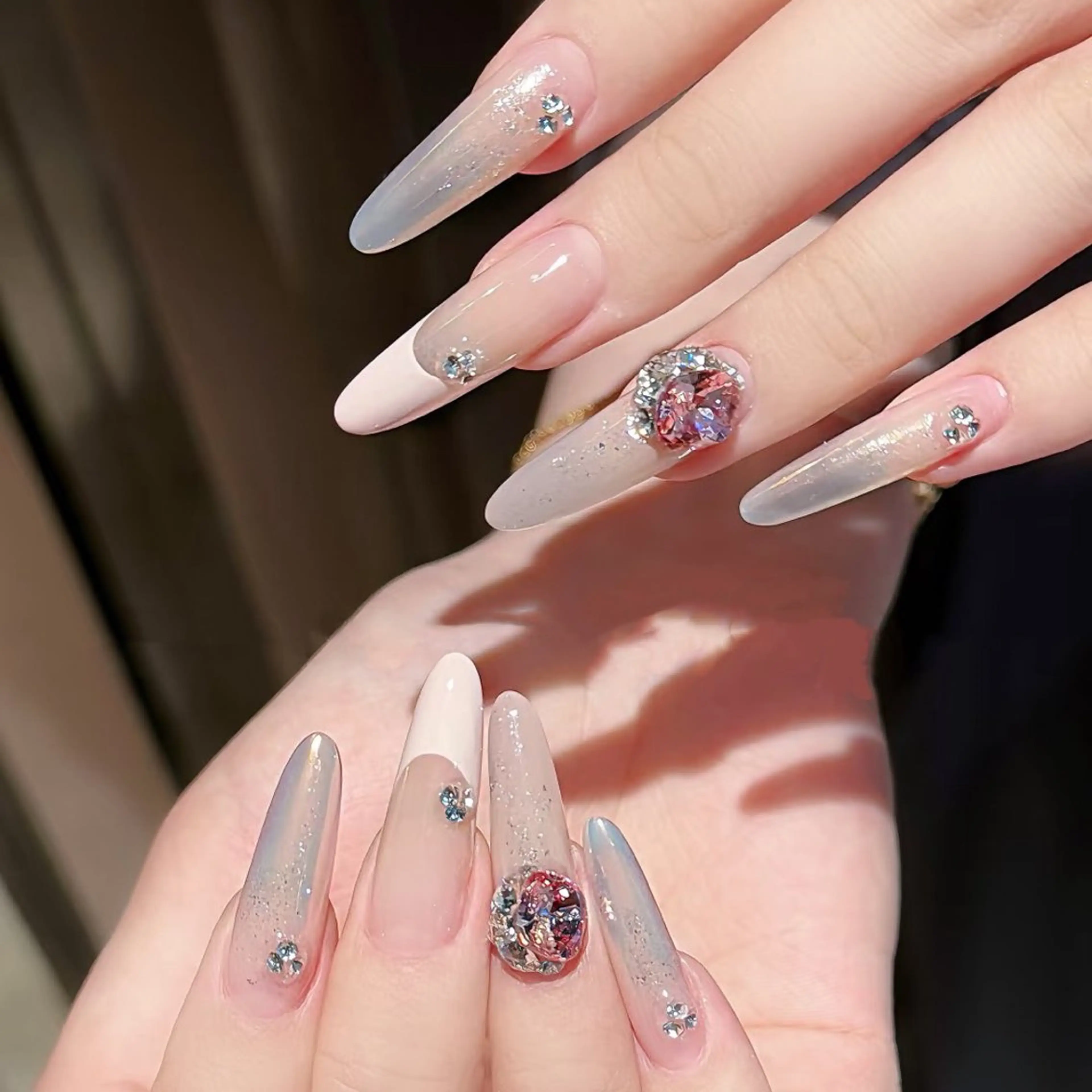 ネイル アートネイル チークネイル 長さ出し フレンチネイル ジェルネイル YK Beauty Salonのマツエク・マツパデザイン