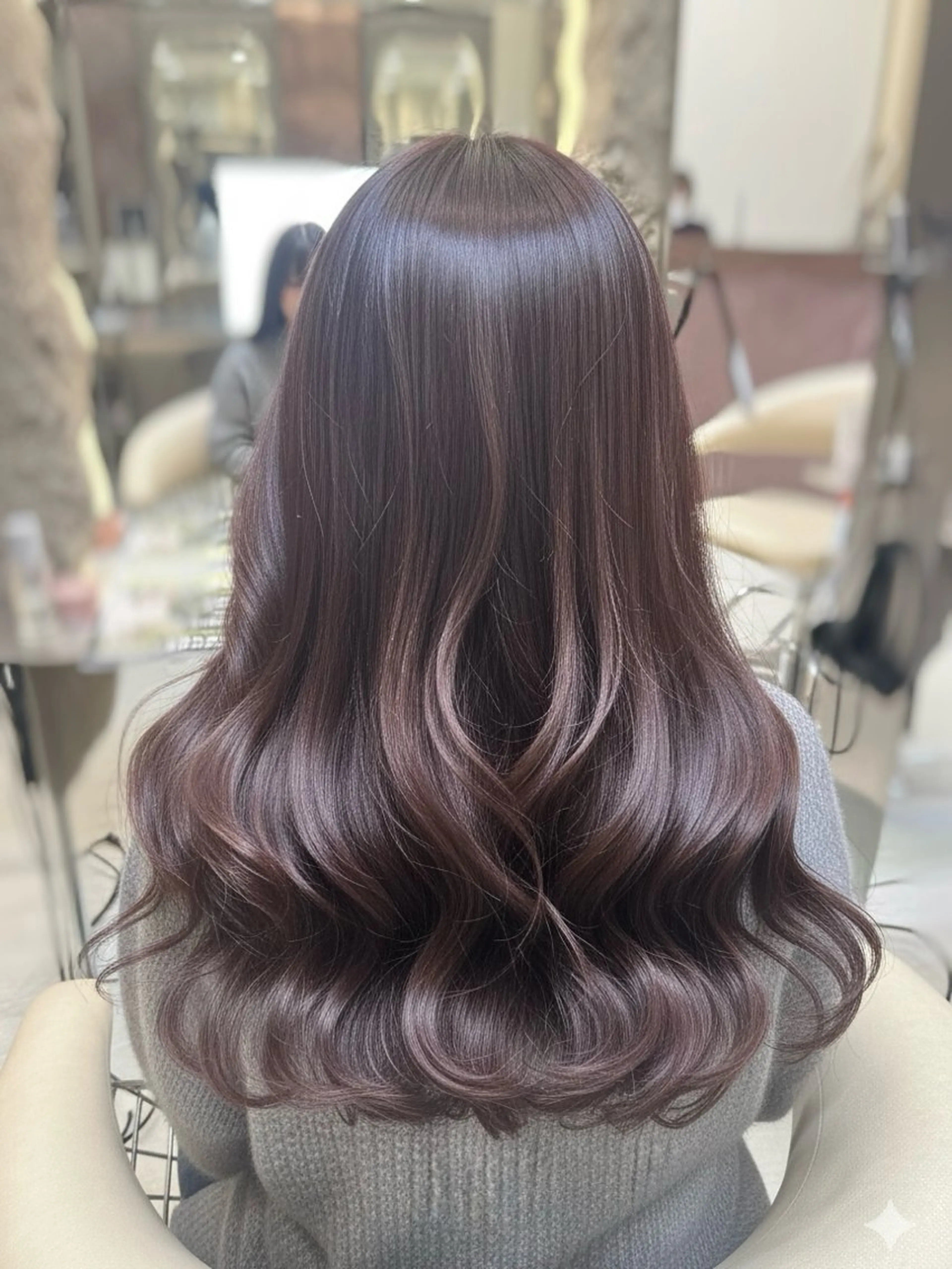 ロング 縮毛矯正/レイヤー 韓国/顔まわり/夢音のヘアスタイル