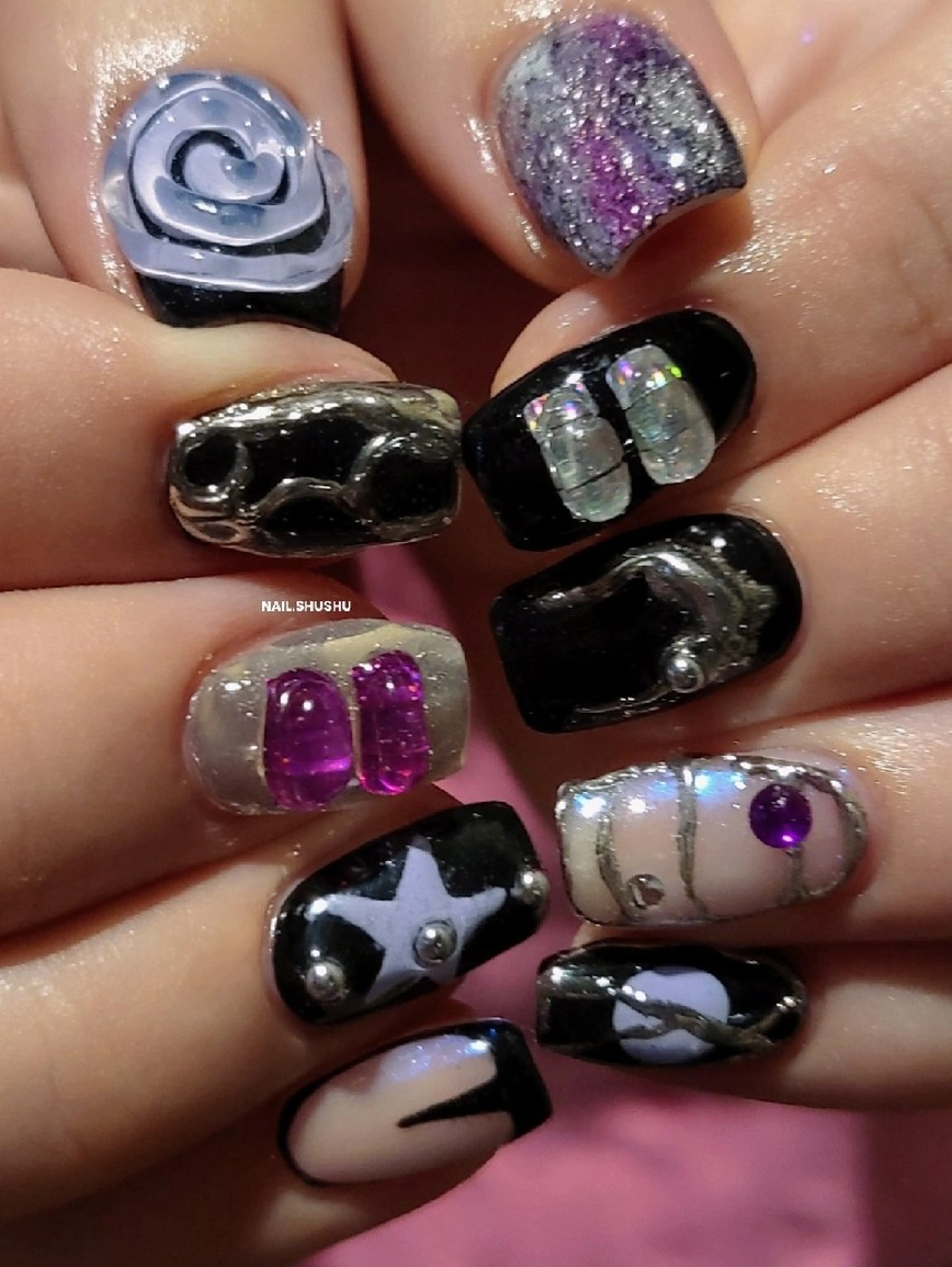 ネイル 3dパーツ/流行り 👧shushu❤️のネイルデザイン