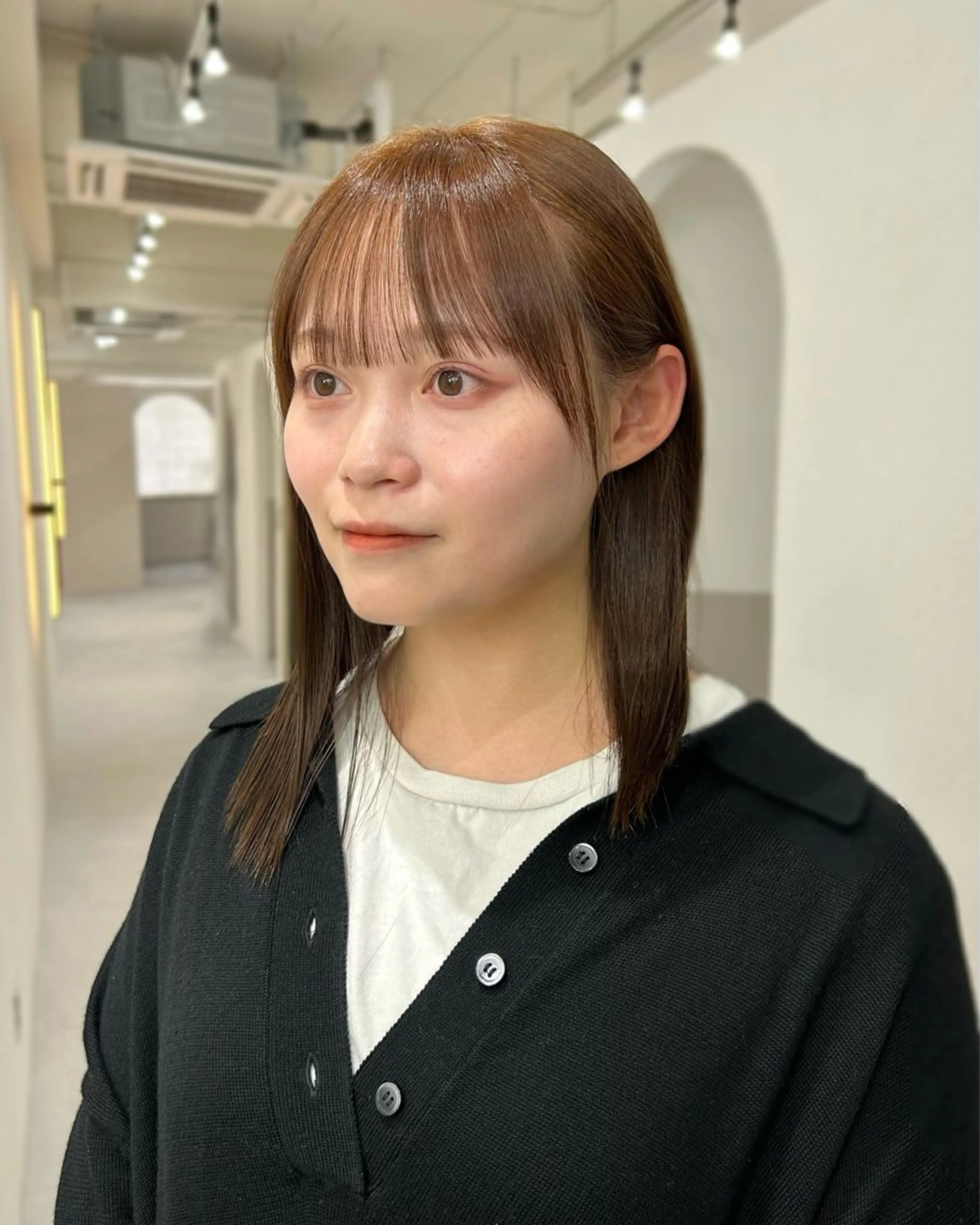 ミディアム 縮毛矯正 ふわっとレイヤー‪☆ 菅原 千鶴のヘアスタイル
