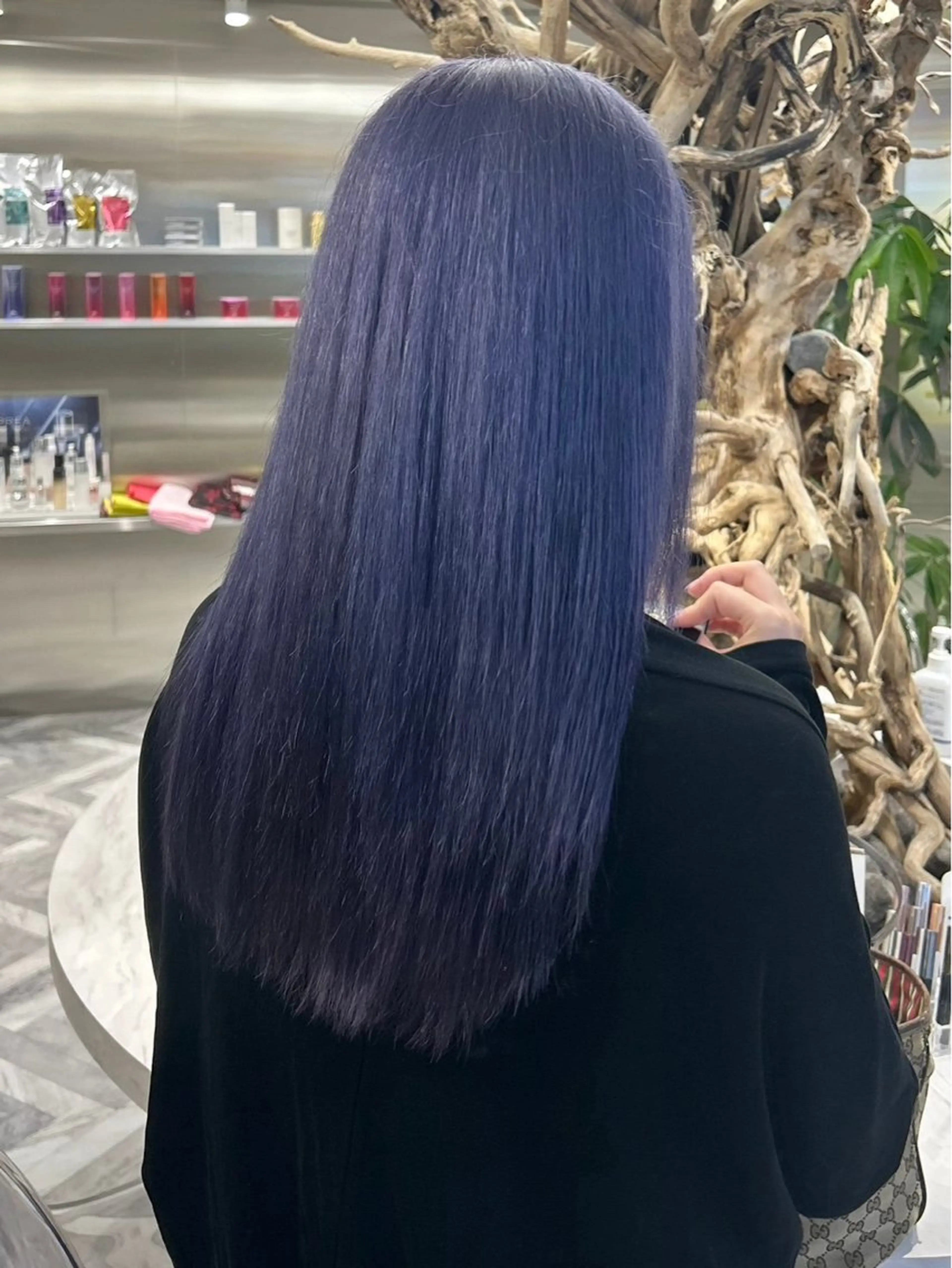 セミロング カラー パープルカラー 似合わせ SHOYAのヘアスタイル