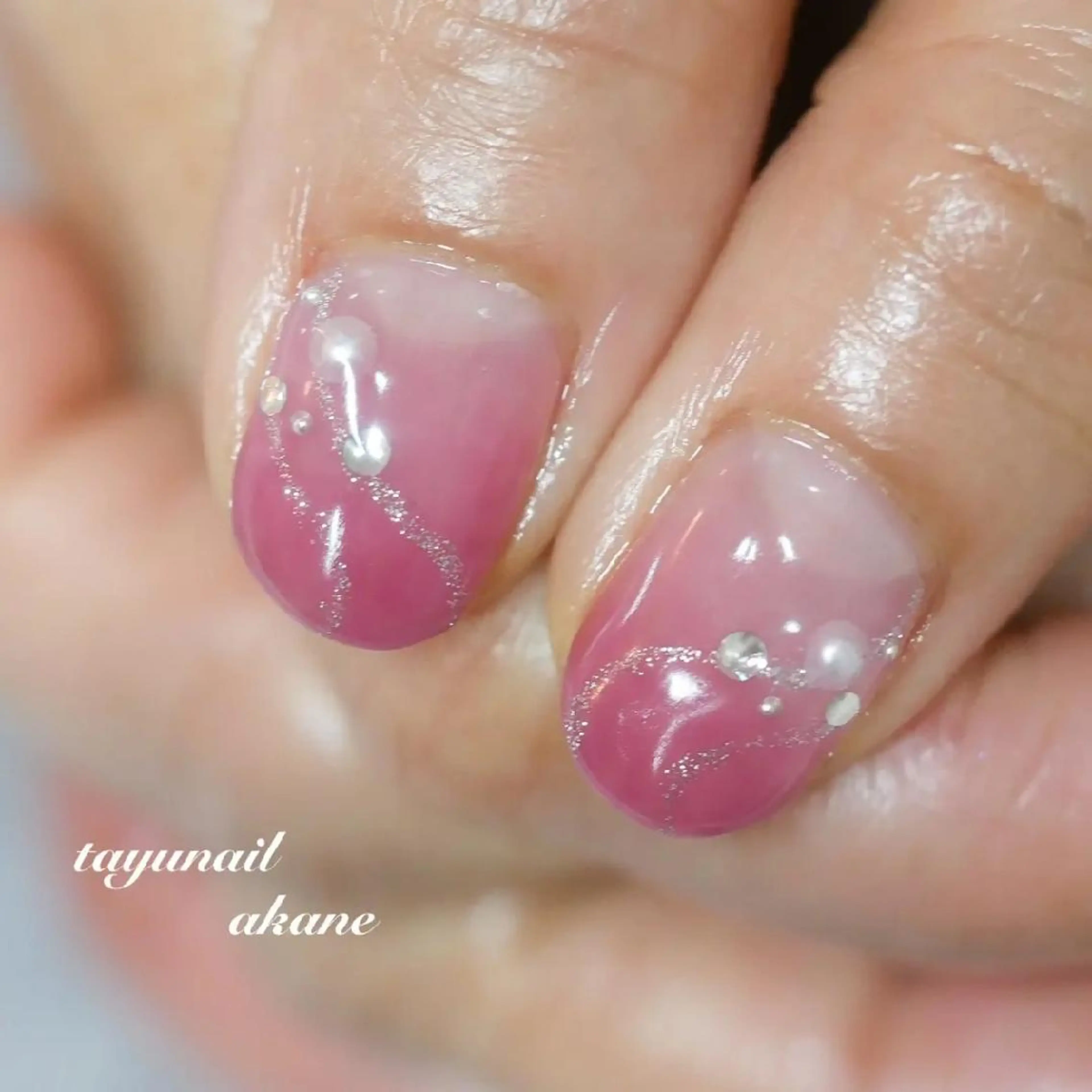 ネイル アートネイル ブルー ジェルネイル パラジェル ネイルサロン 【たゆnail】のネイルデザイン