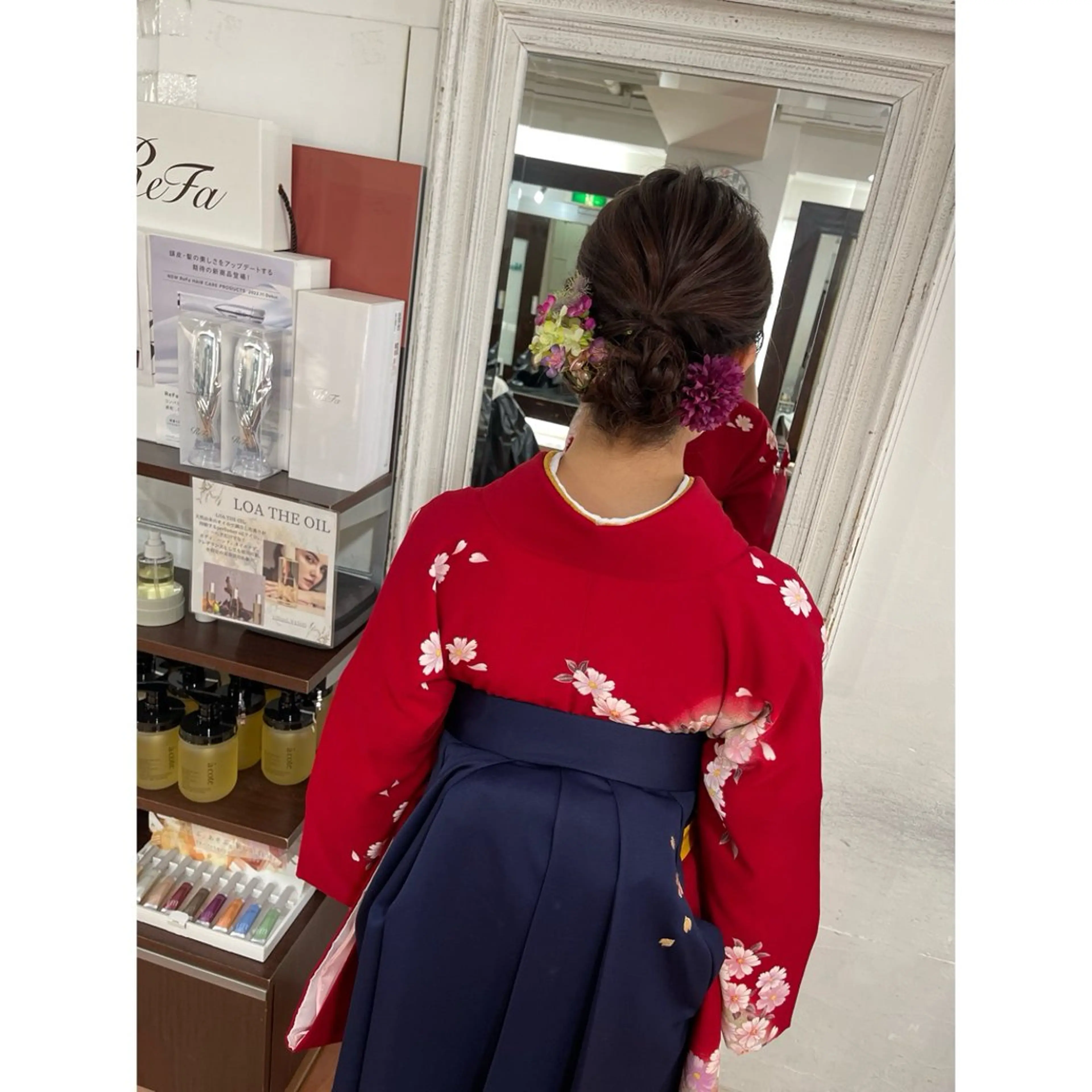 ミディアム ヘアアレンジ 着付け 🦋エクステ/透明感 カラー🦋宮川莉央のヘアスタイル