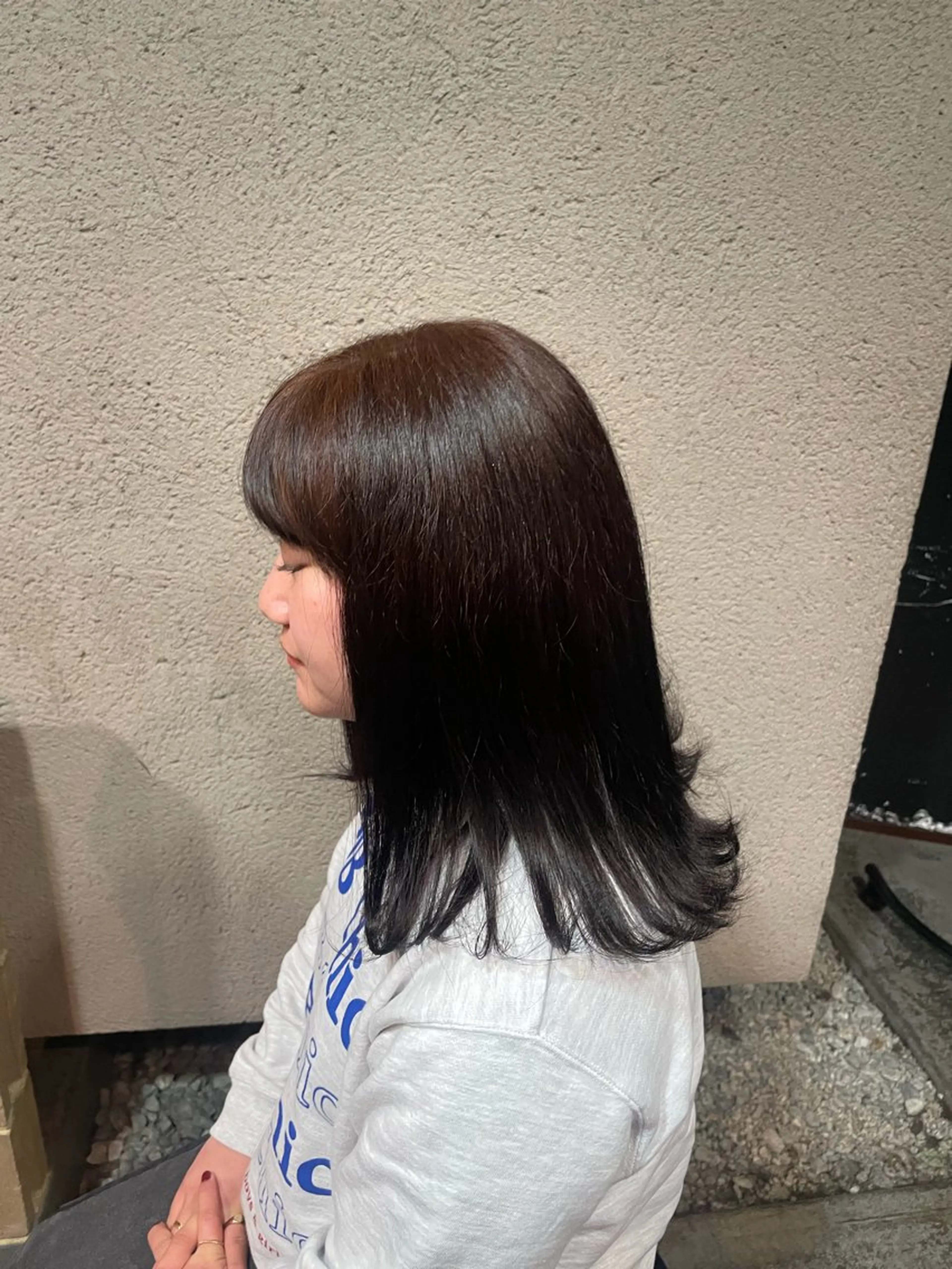 セミロング カラー ブラウンカラー ピンクカラー ピンクブラウン 縮毛矯正 SARAJU仁川 _aya🌼のヘアスタイル