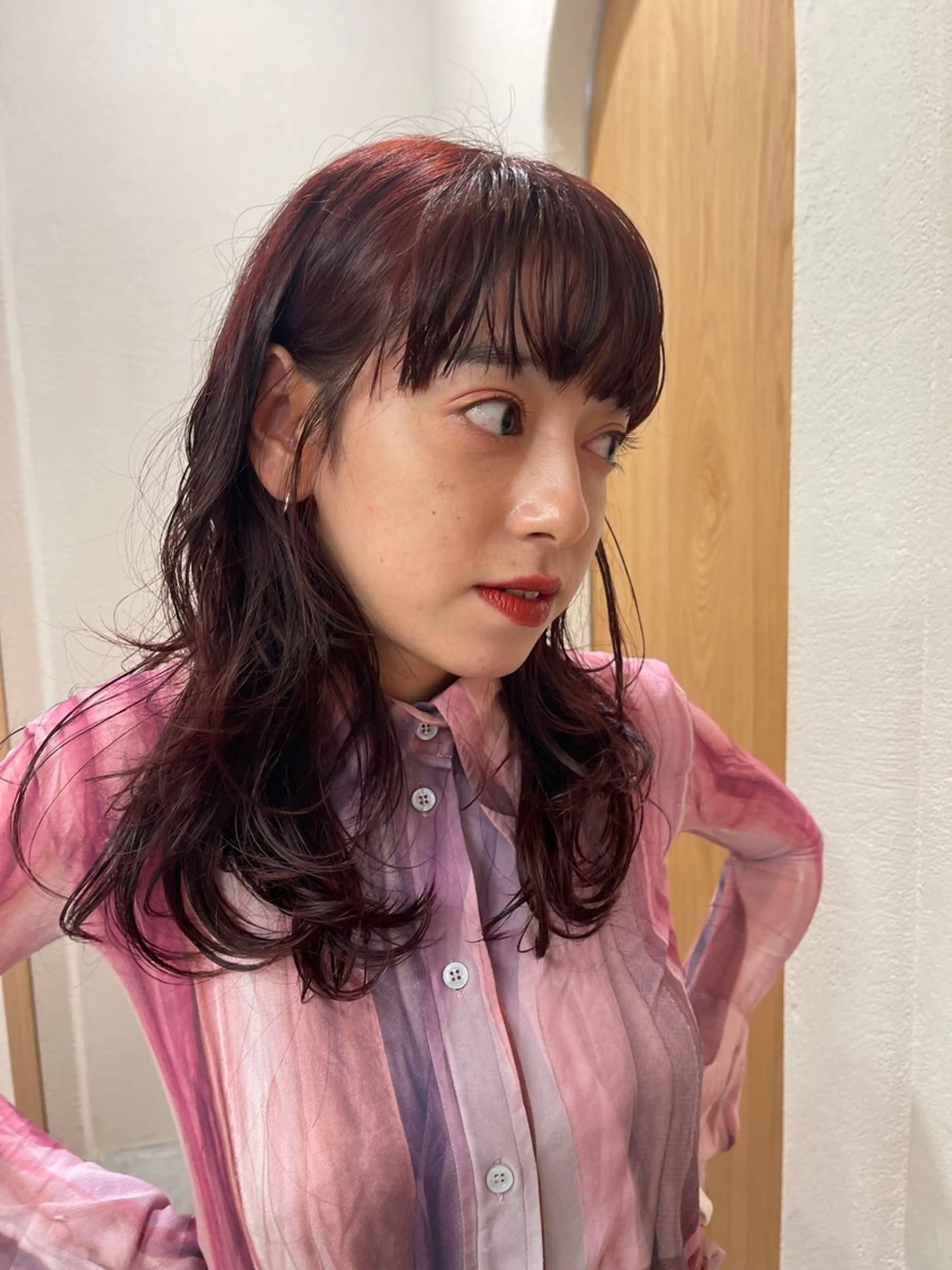 ミディアム カラー カット ヘアカラー お悩み解決パーマ hana🩰のヘアスタイル