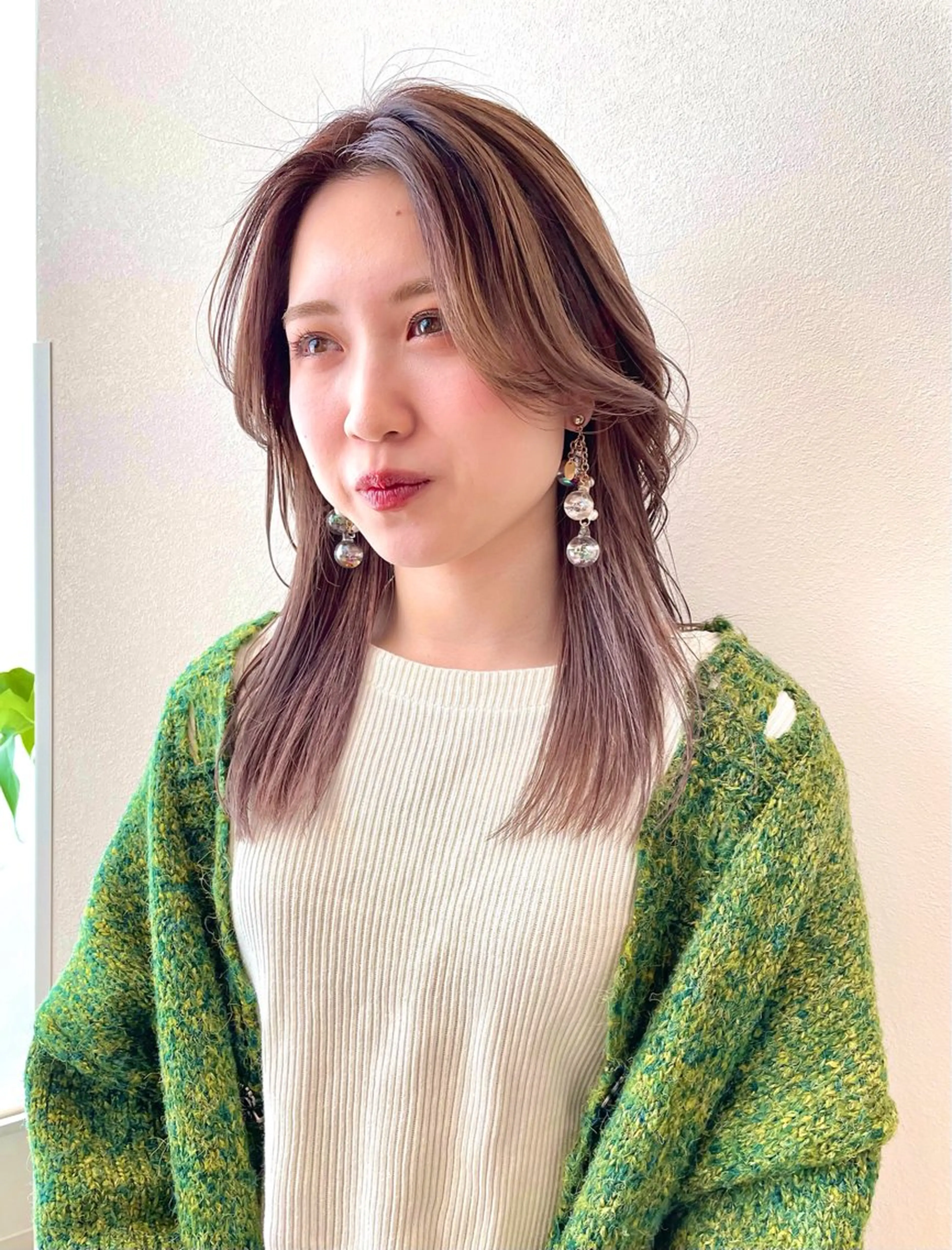 ロング カラー ブリーチ グレージュ ピンクカラー ktwo/難波 /似合わせ/木浦のヘアスタイル