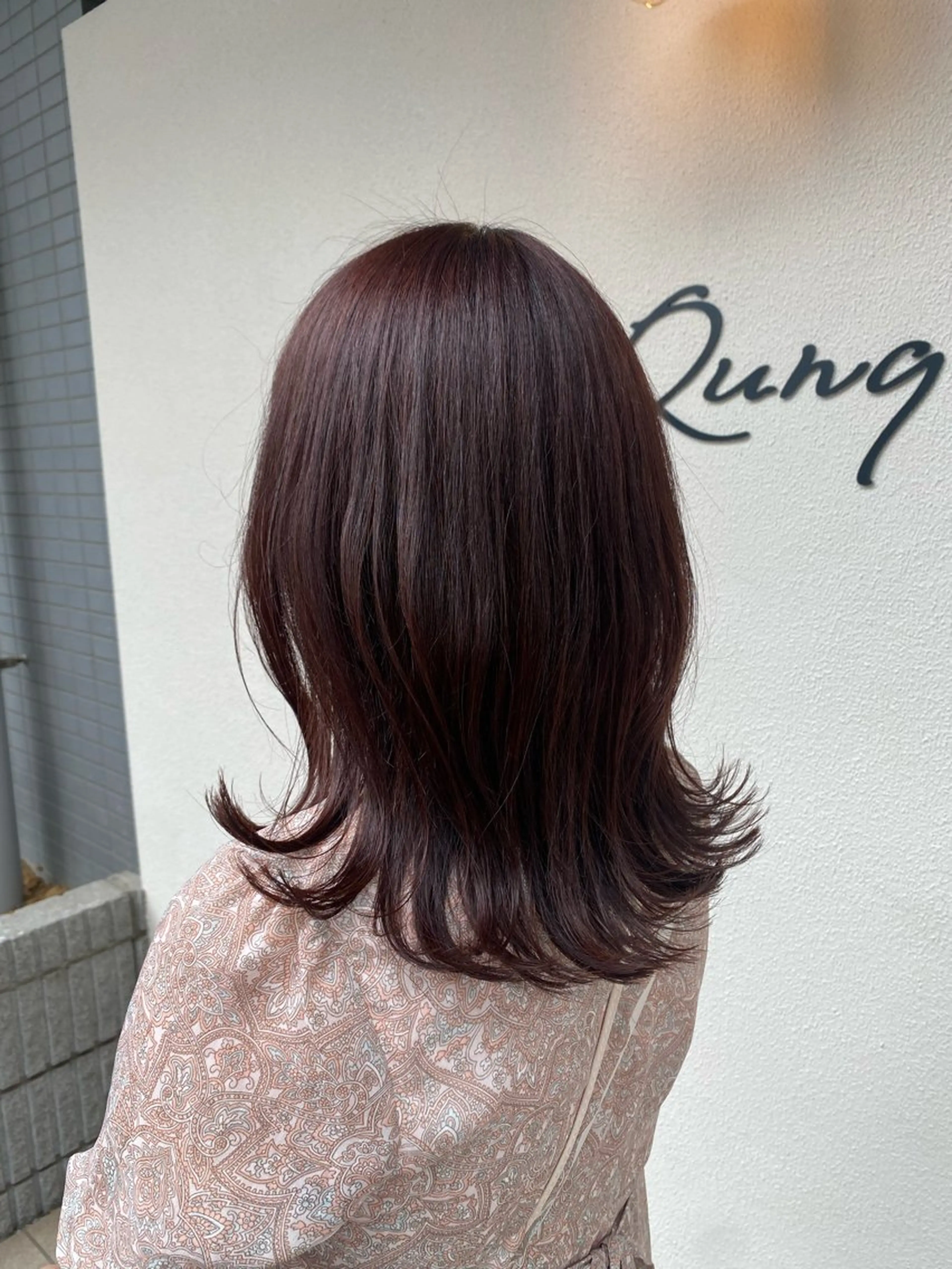 セミロング カラー カット ヘアカラー アルター市川  いづみのヘアスタイル