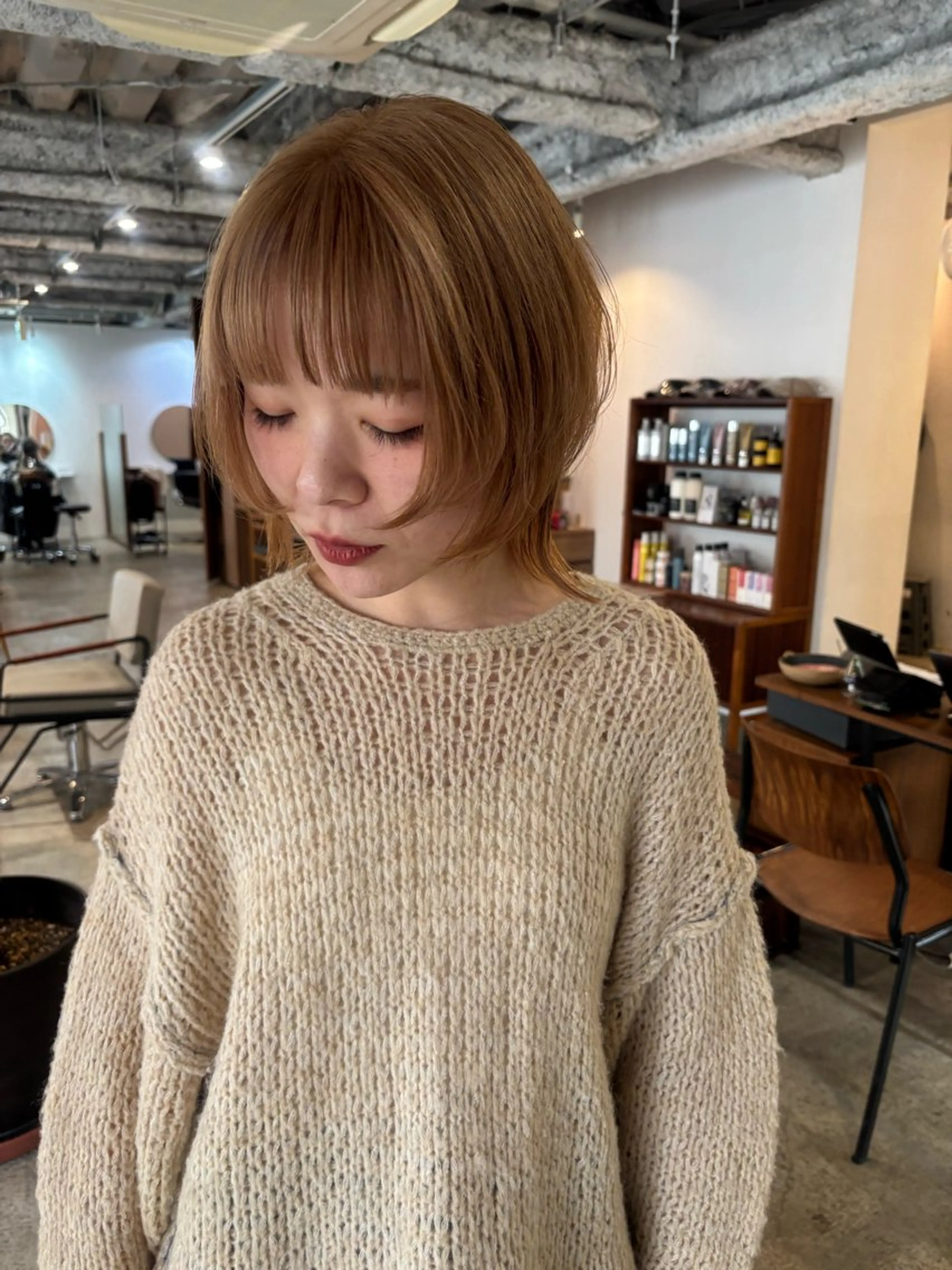 ショート カラー ヘアカラー トリートメント Hayashi Shioriのヘアスタイル