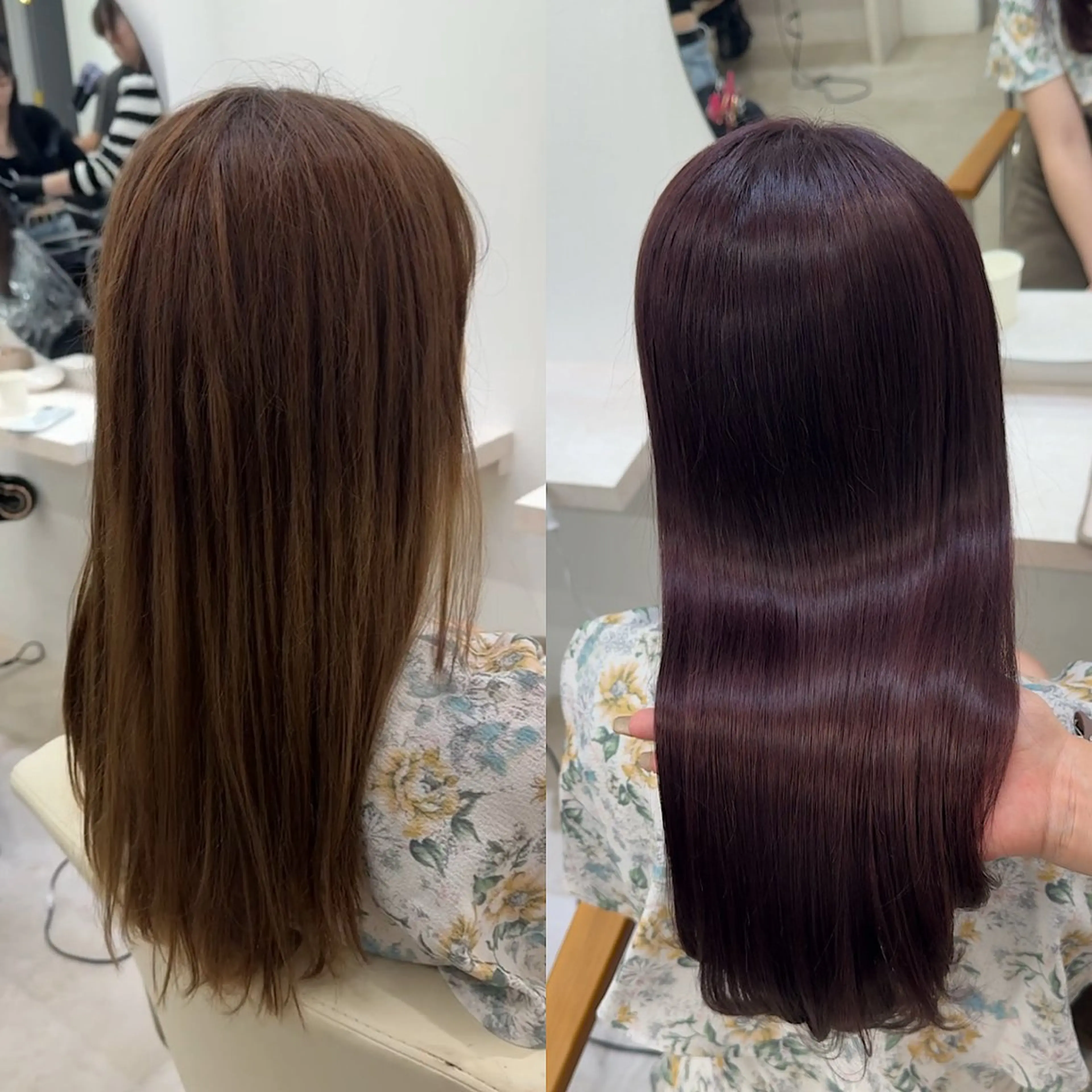 ロング カラー パーマ 透明感カラー ストレートパーマ カット ヘアカラー 縮毛矯正 巻ける縮毛矯正 Sachi🐰のヘアスタイル