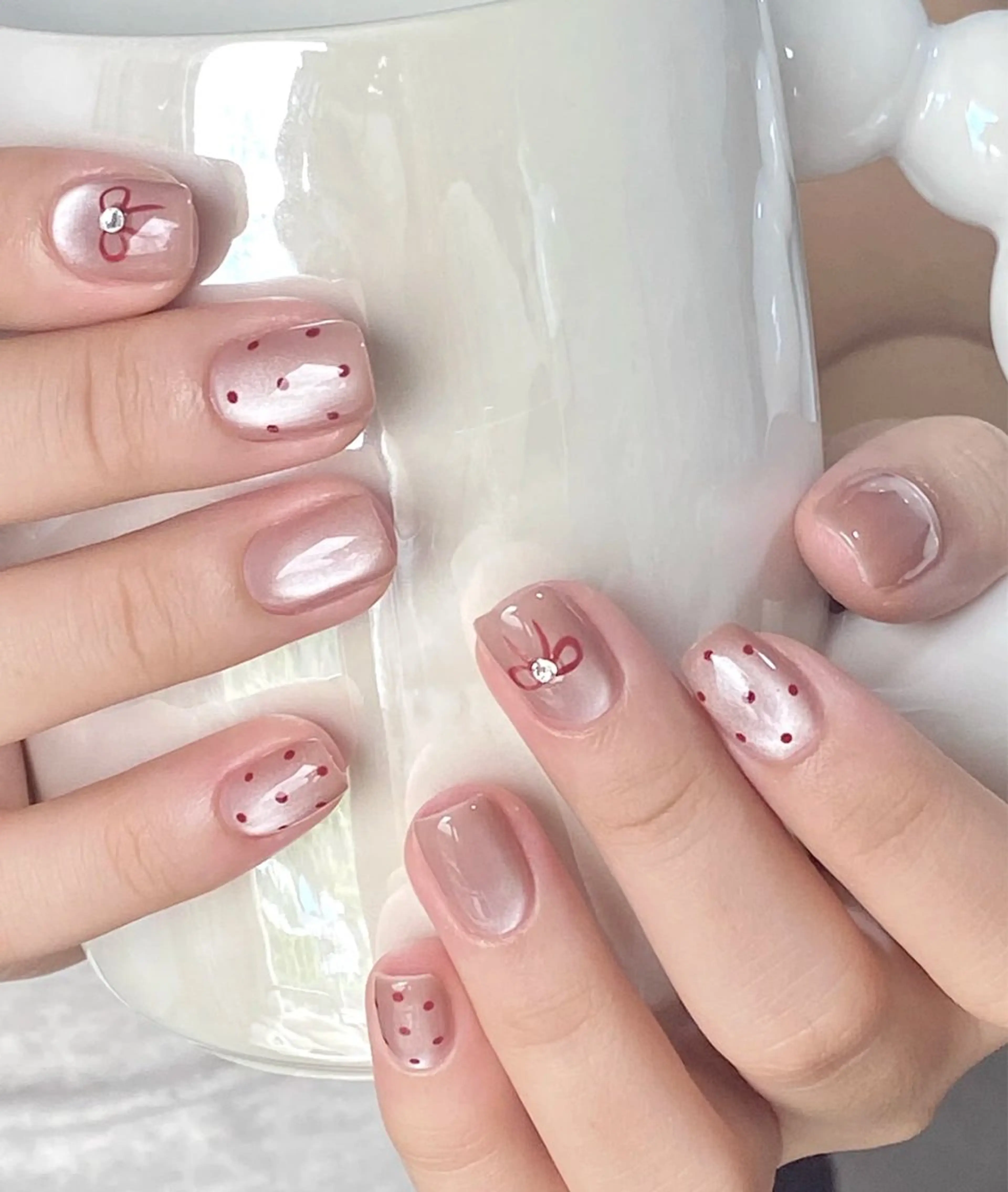 ネイル チークネイル 長さ出し フラッシュネイル フットネイル フレンチネイル Niko nailサロンのネイルデザイン