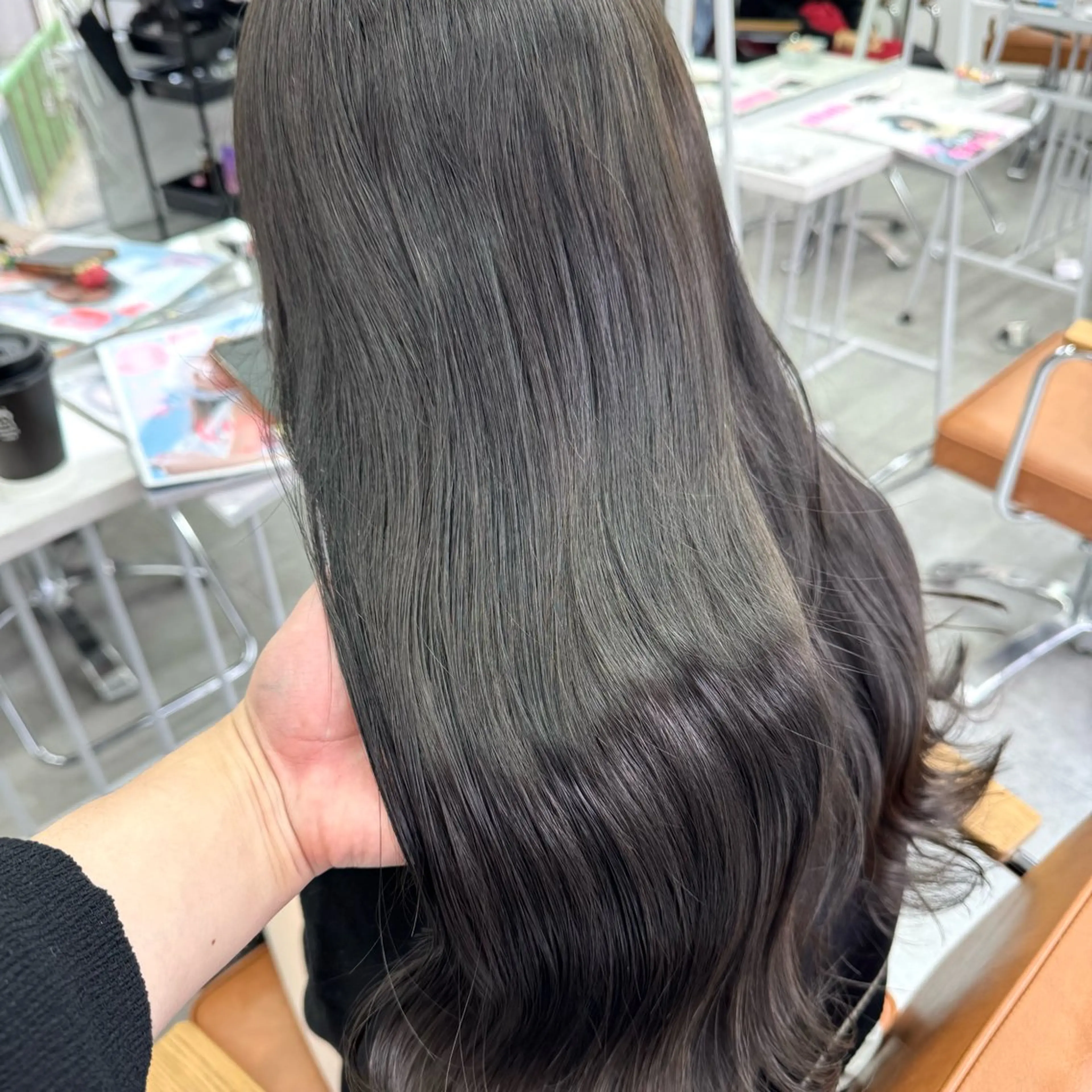 ロング カラー ヘアアレンジ ヘアカラー ブリーチなしカラー /新百合ヶ丘/安形翔のヘアスタイル