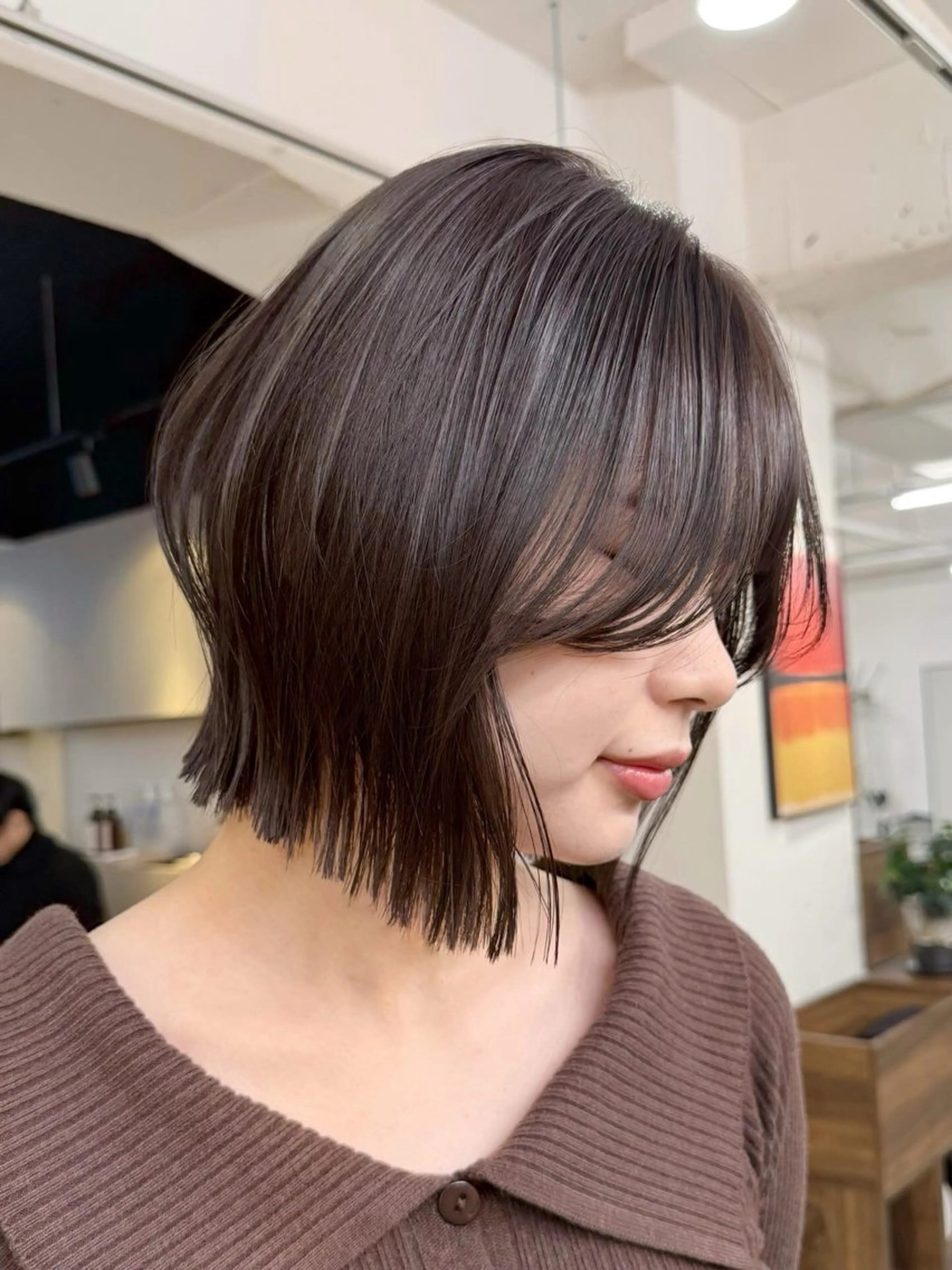 ショート カラー カット ヘアカラー トリートメント ‎♡アヤメ/レイヤー ボブ♡渋谷のヘアスタイル