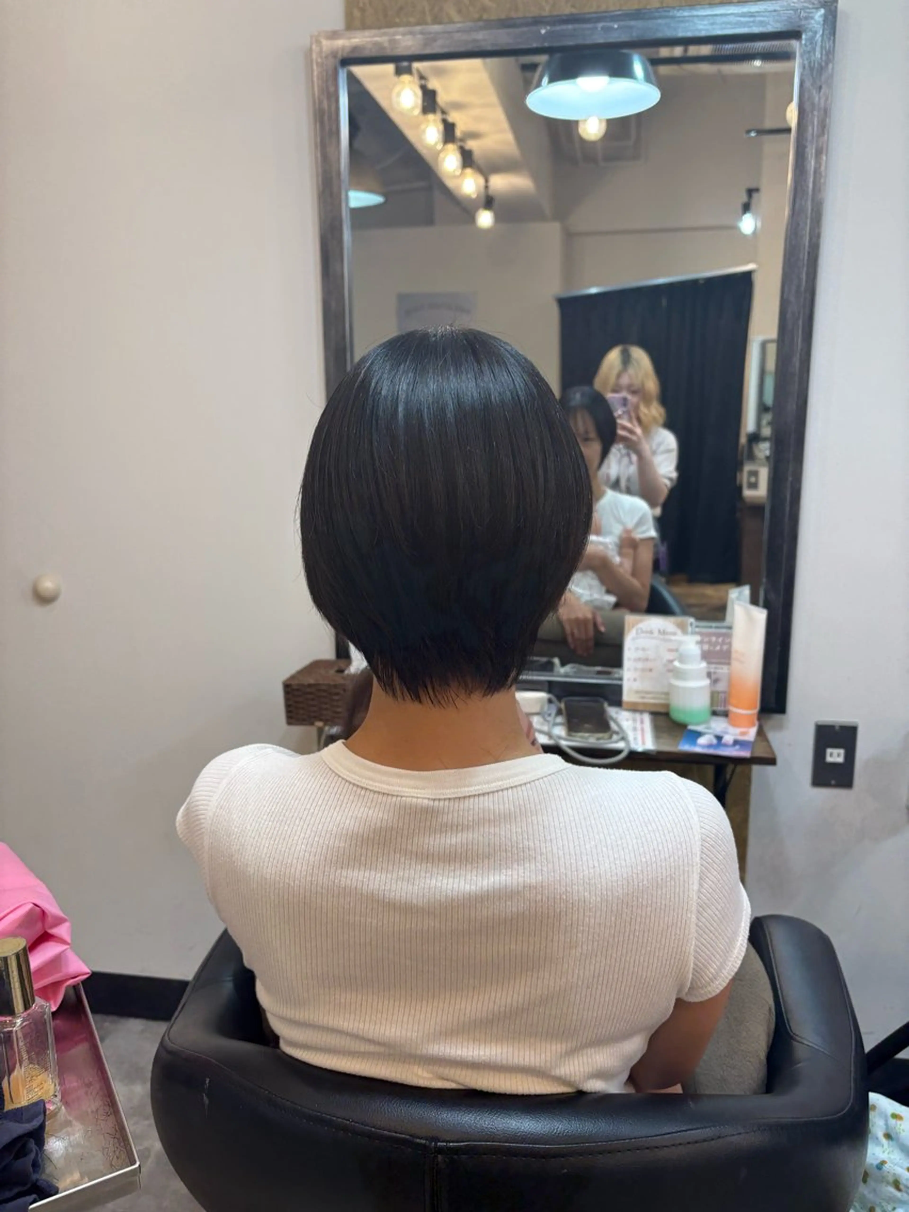 ショート レイヤー/切りっぱな しボブ✨️みずか💜のヘアスタイル