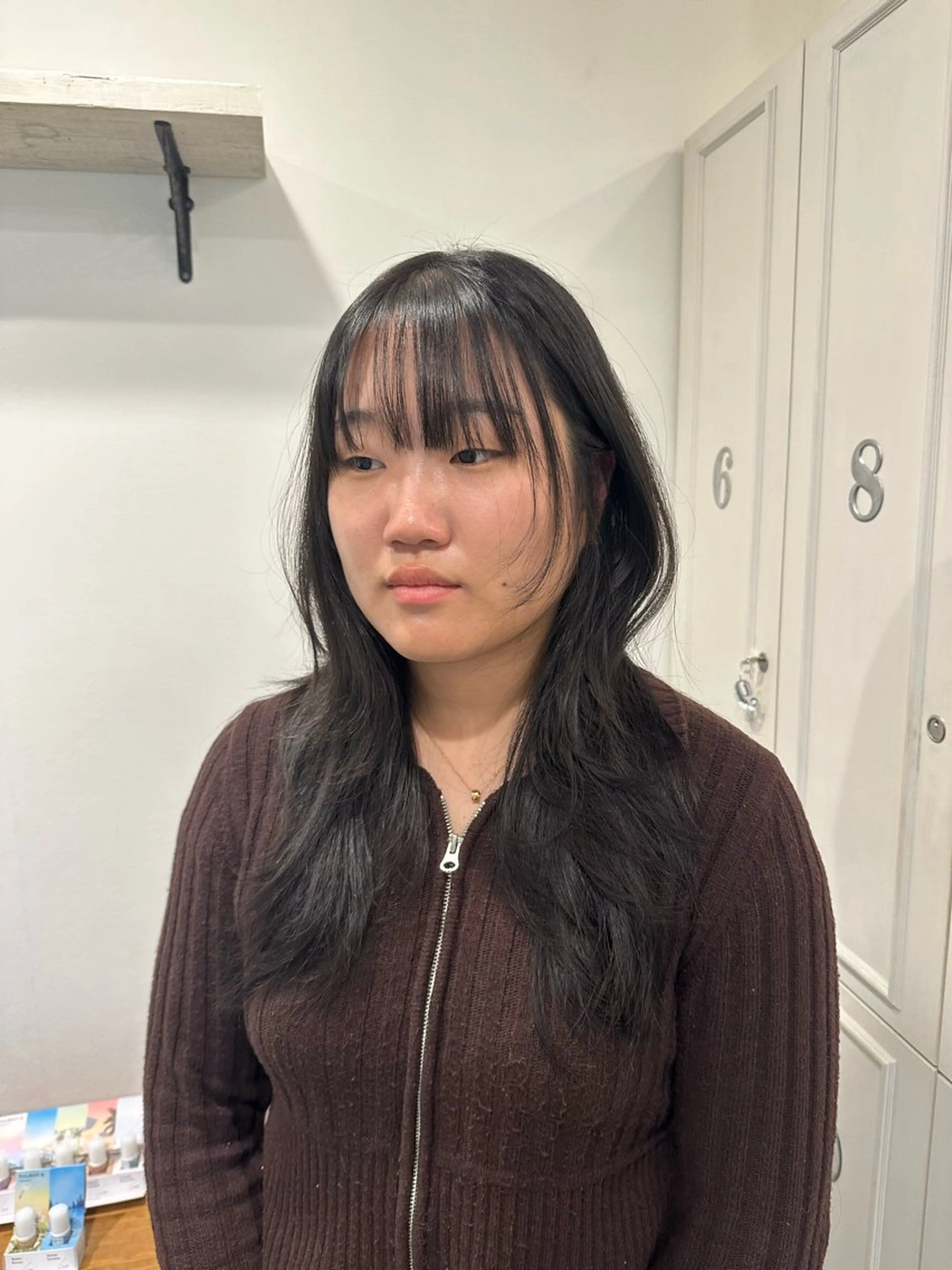 ロング ハッシュカット nana 韓国スタイル🇰🇷のヘアスタイル