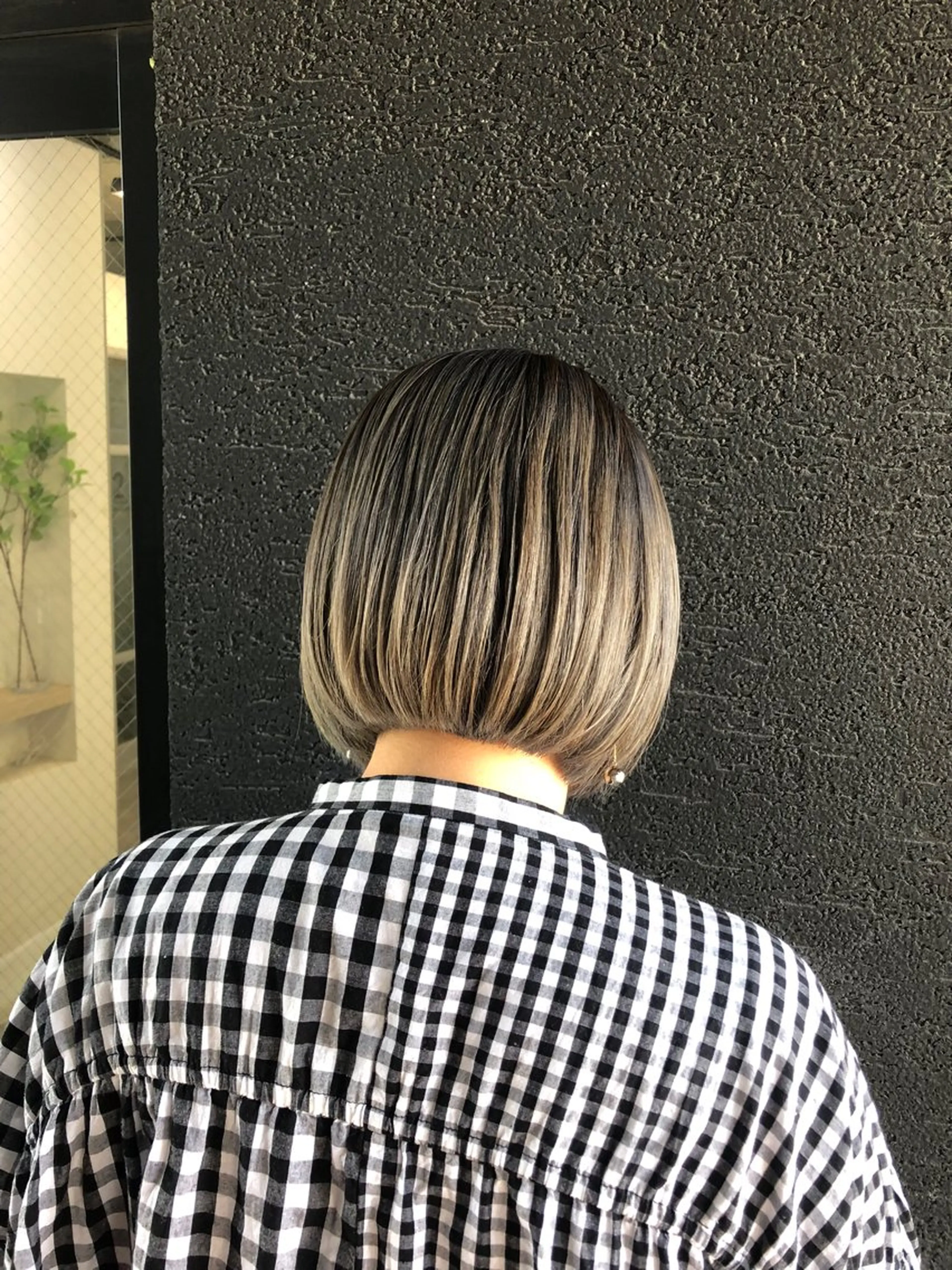 ミディアム カラー グレージュ ボブ 美容院 むぎのその他イメージ