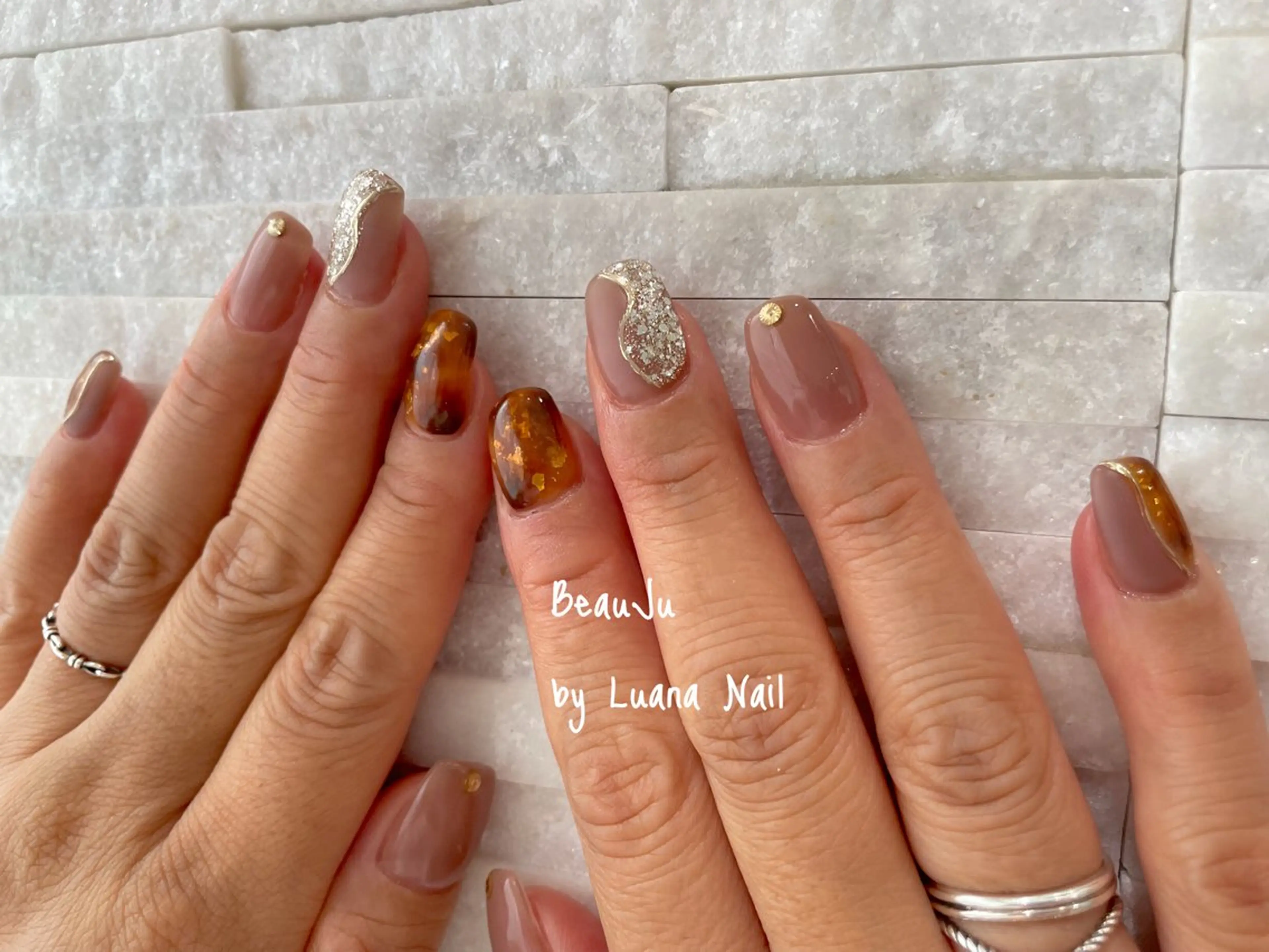 ネイル マットネイル ハンドネイル BeauJu by Luana Nailのネイルデザイン