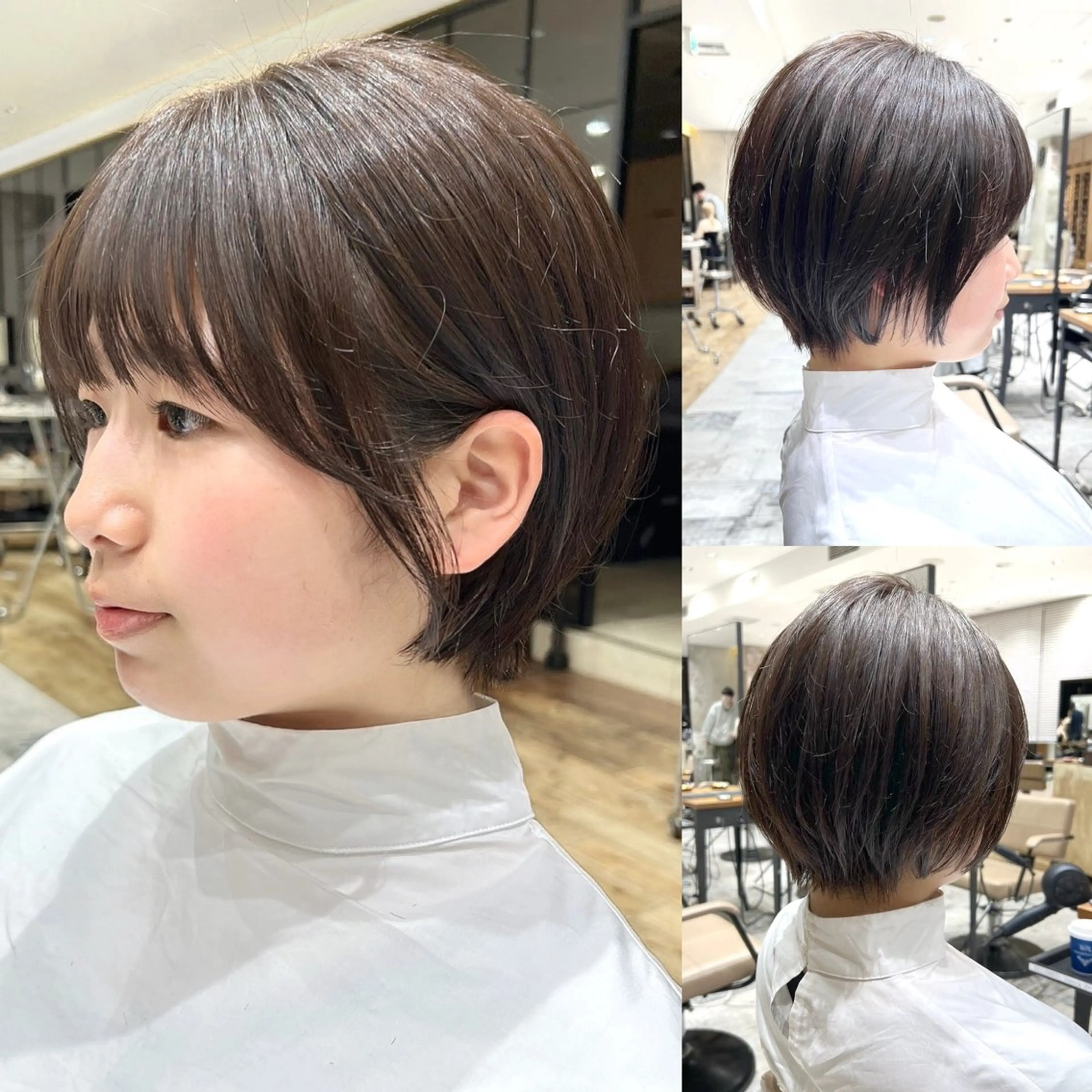 ショート カラー カット ヘアカラー トリートメント 💍新宿ショート 💍岩田莉奈のヘアスタイル