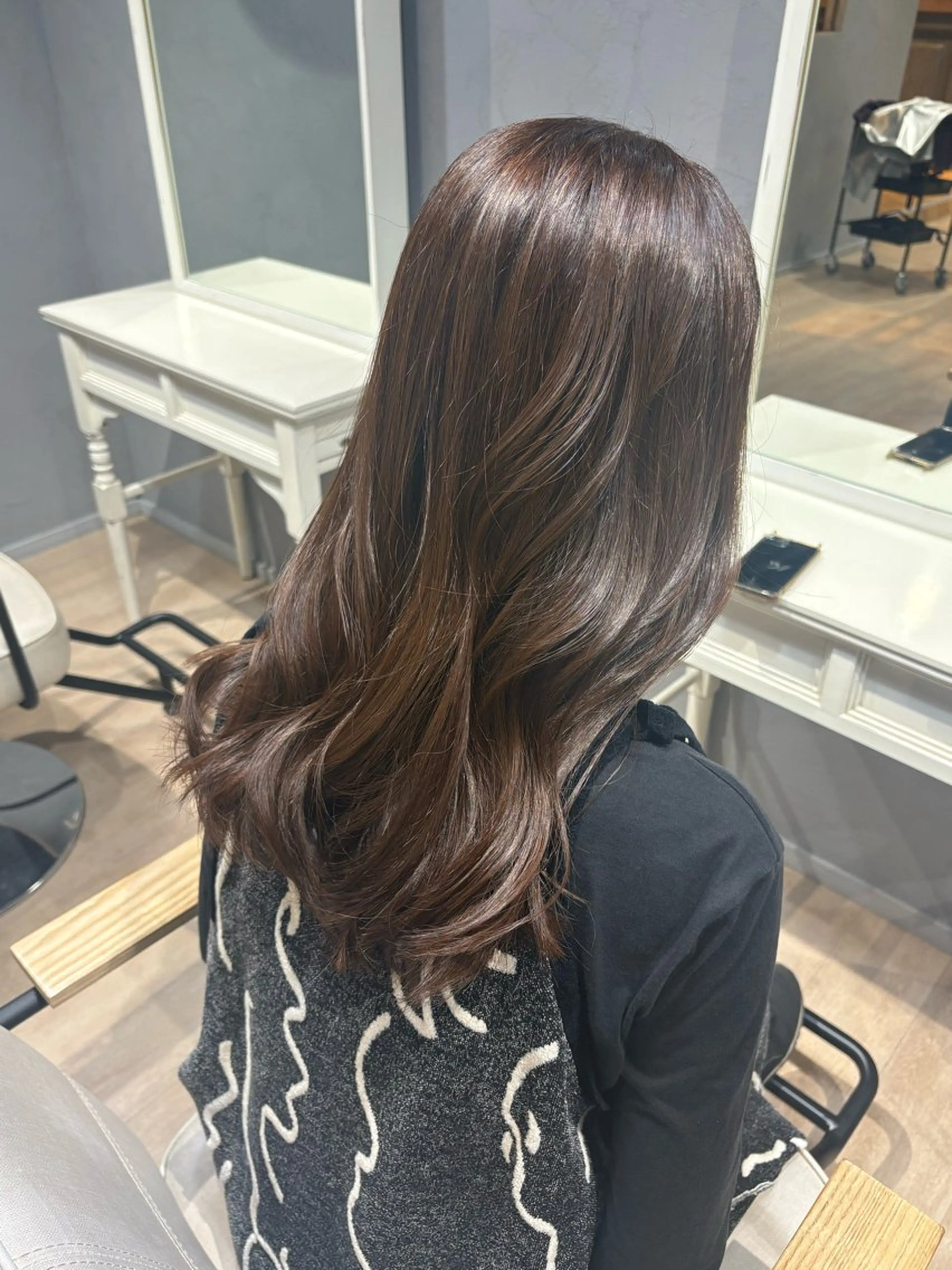セミロング カラー ブラウンカラー マロンブラウン mimi 🌟のヘアスタイル