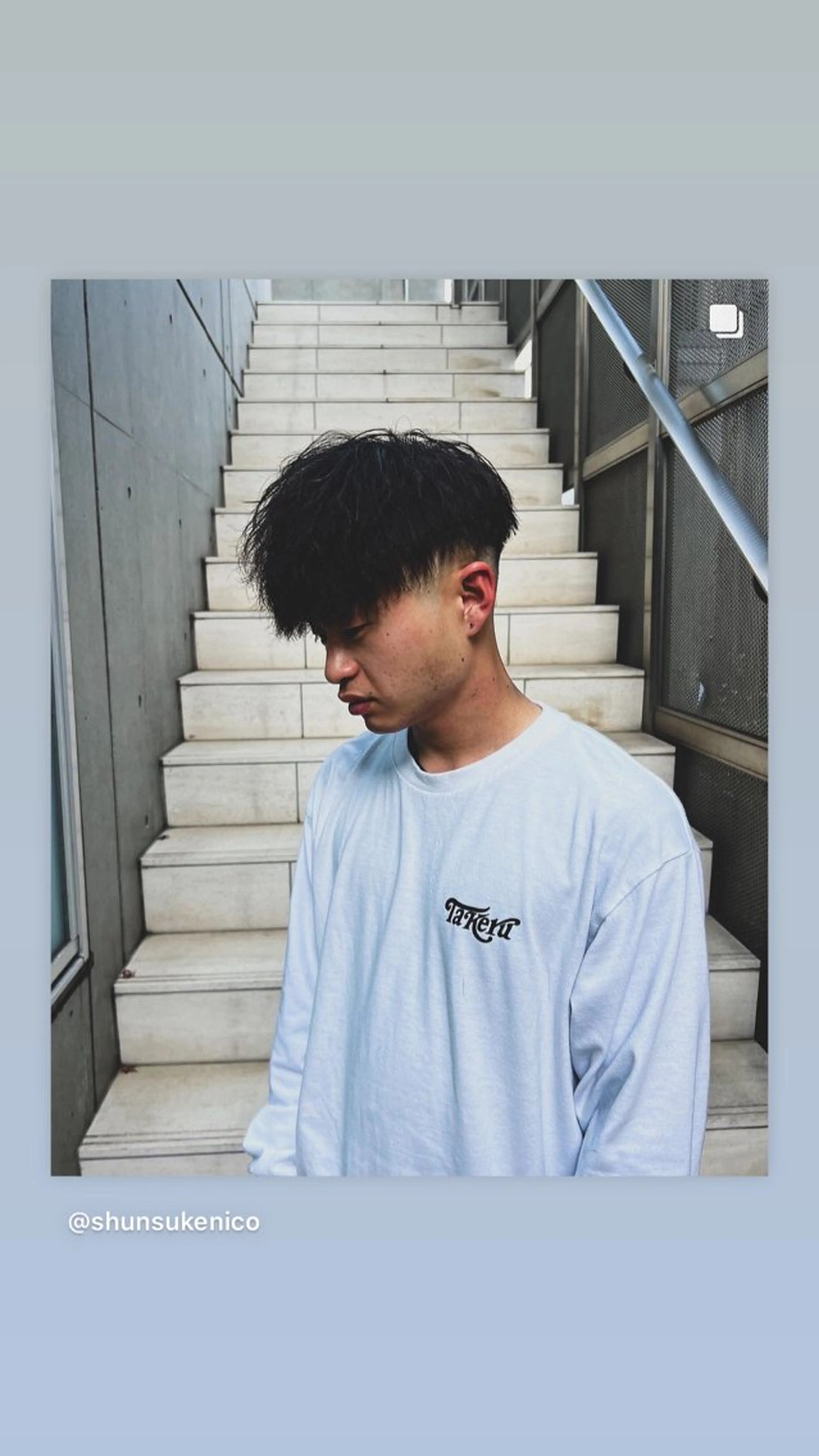 ショート パーマ メンズ 豊崎 佑輔のヘアスタイル